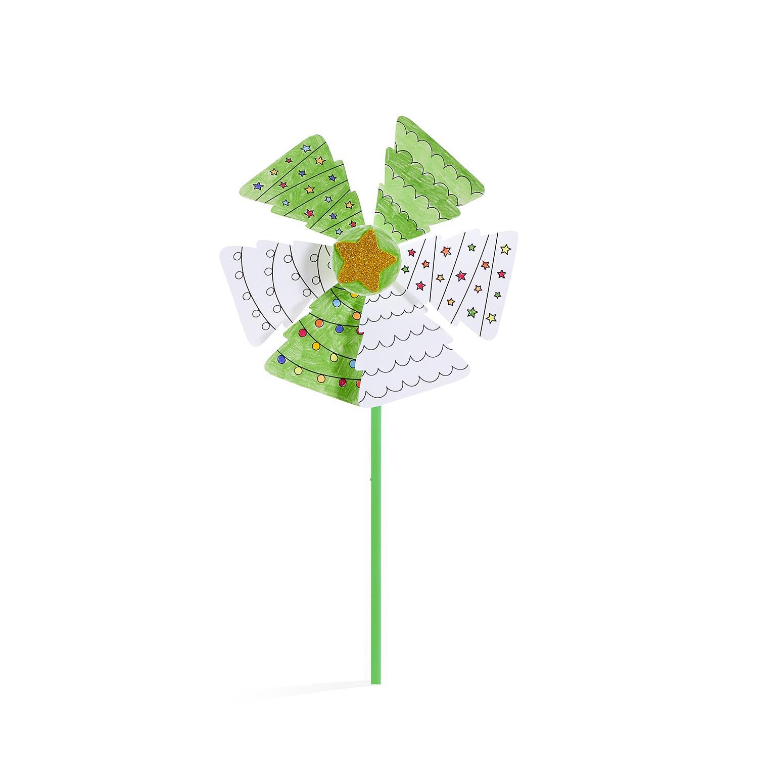 Make Your Own Christmas Tree Pinwheel Kit