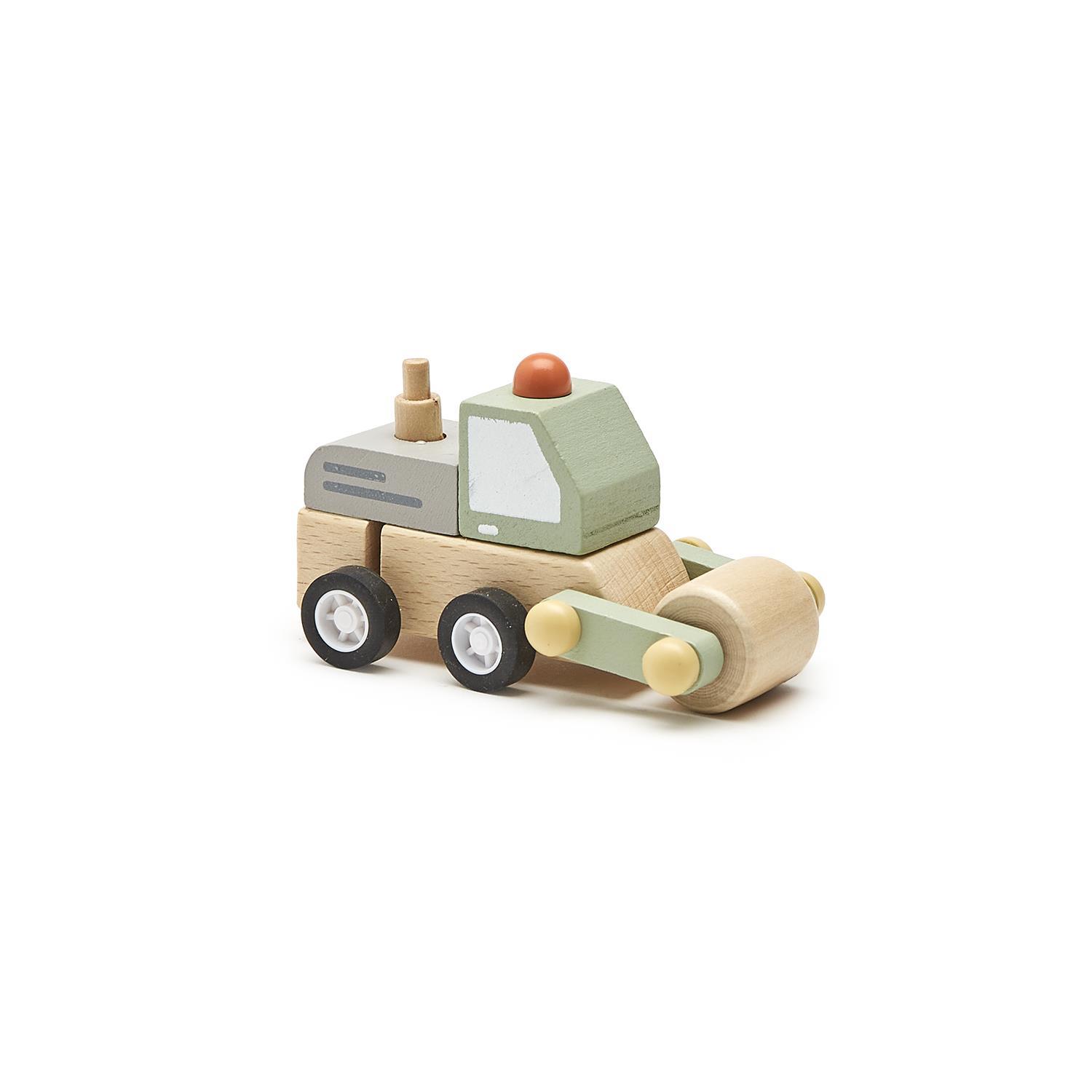 Construction Vehicle Hand-Crafted Wooden Wind-Up Truck A/4 Designs