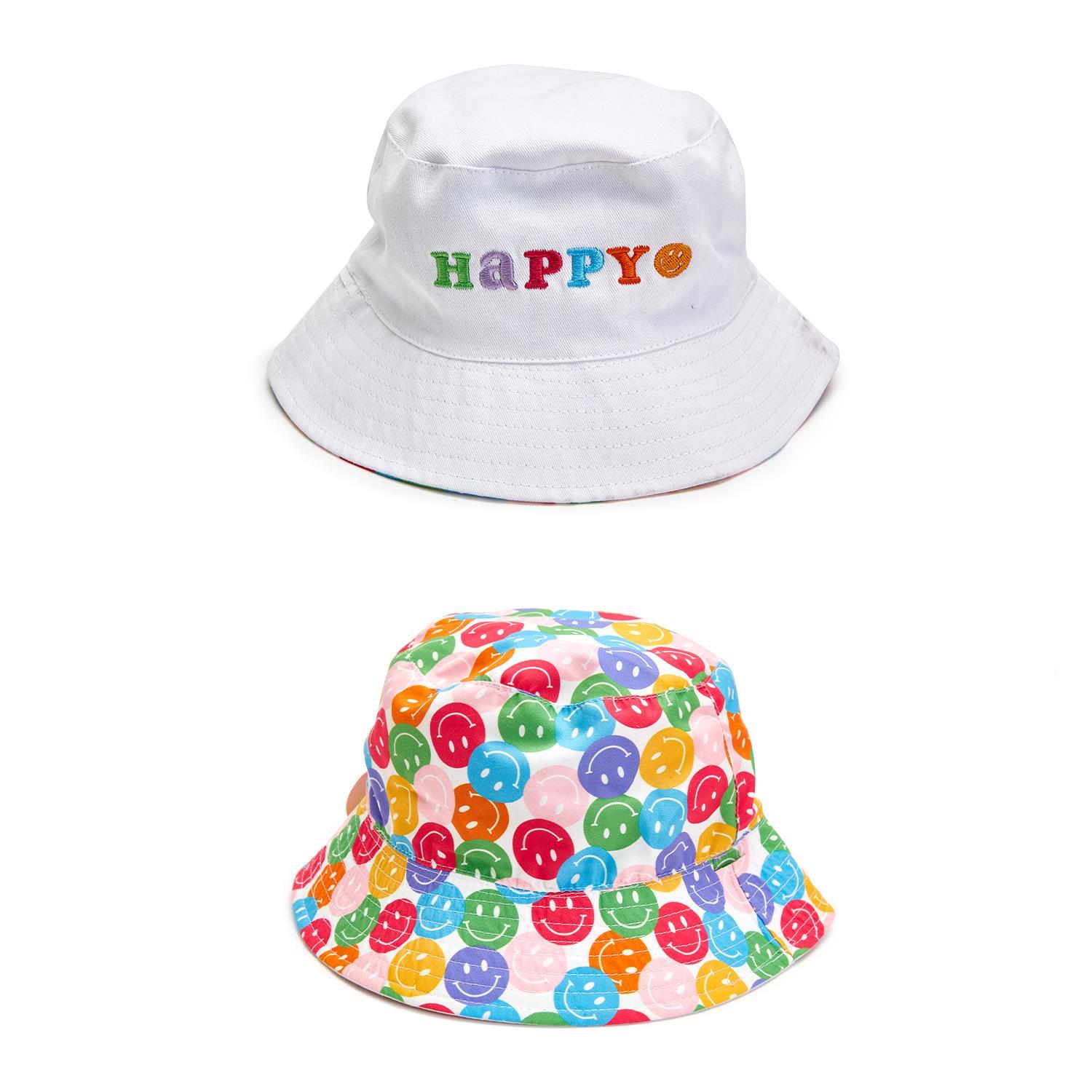 Happy Reversible Bucket Hat with Velcro Closure (age 3-5 years