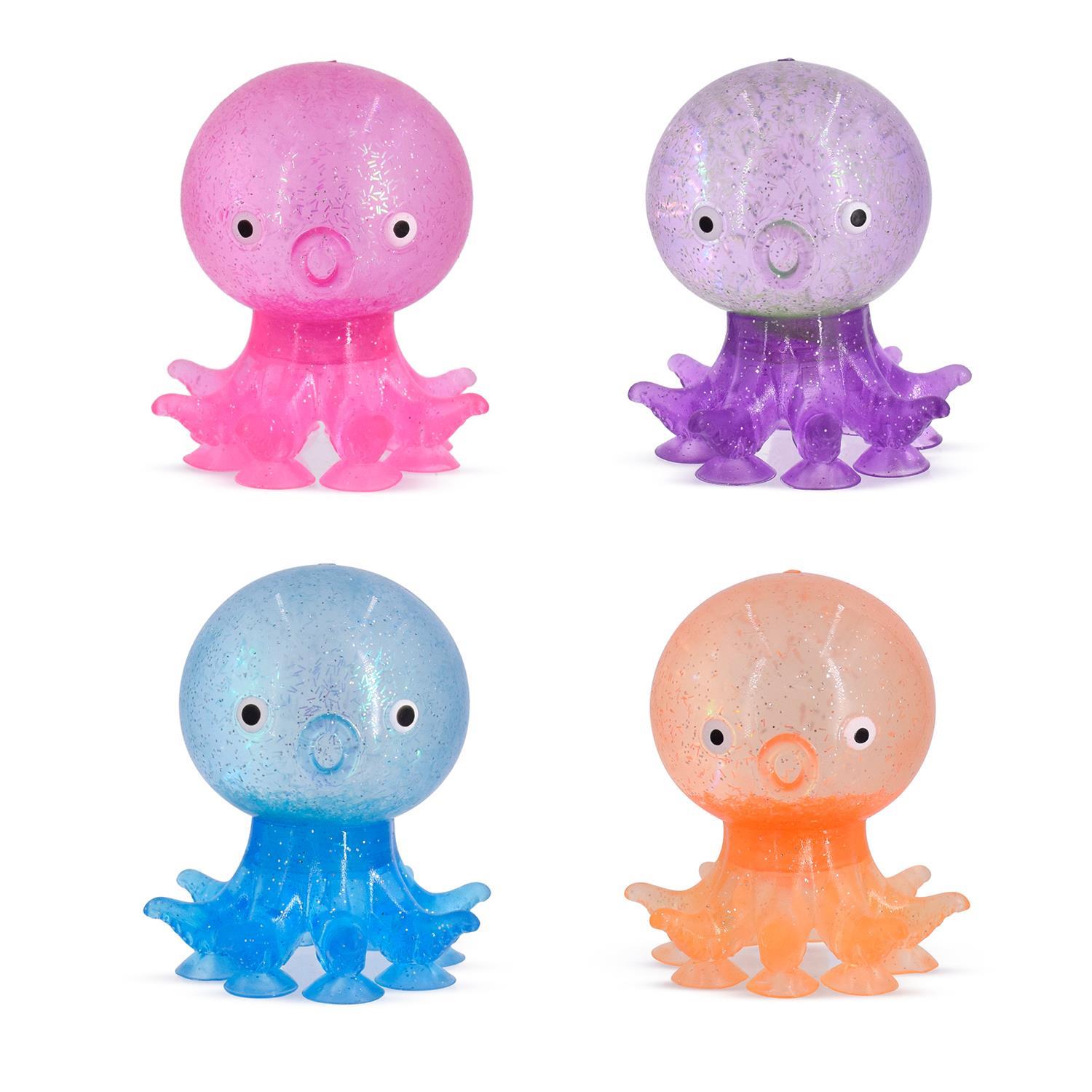Tentacool 32 Pc Glitter Octopus Suctional Squeezie Unit with