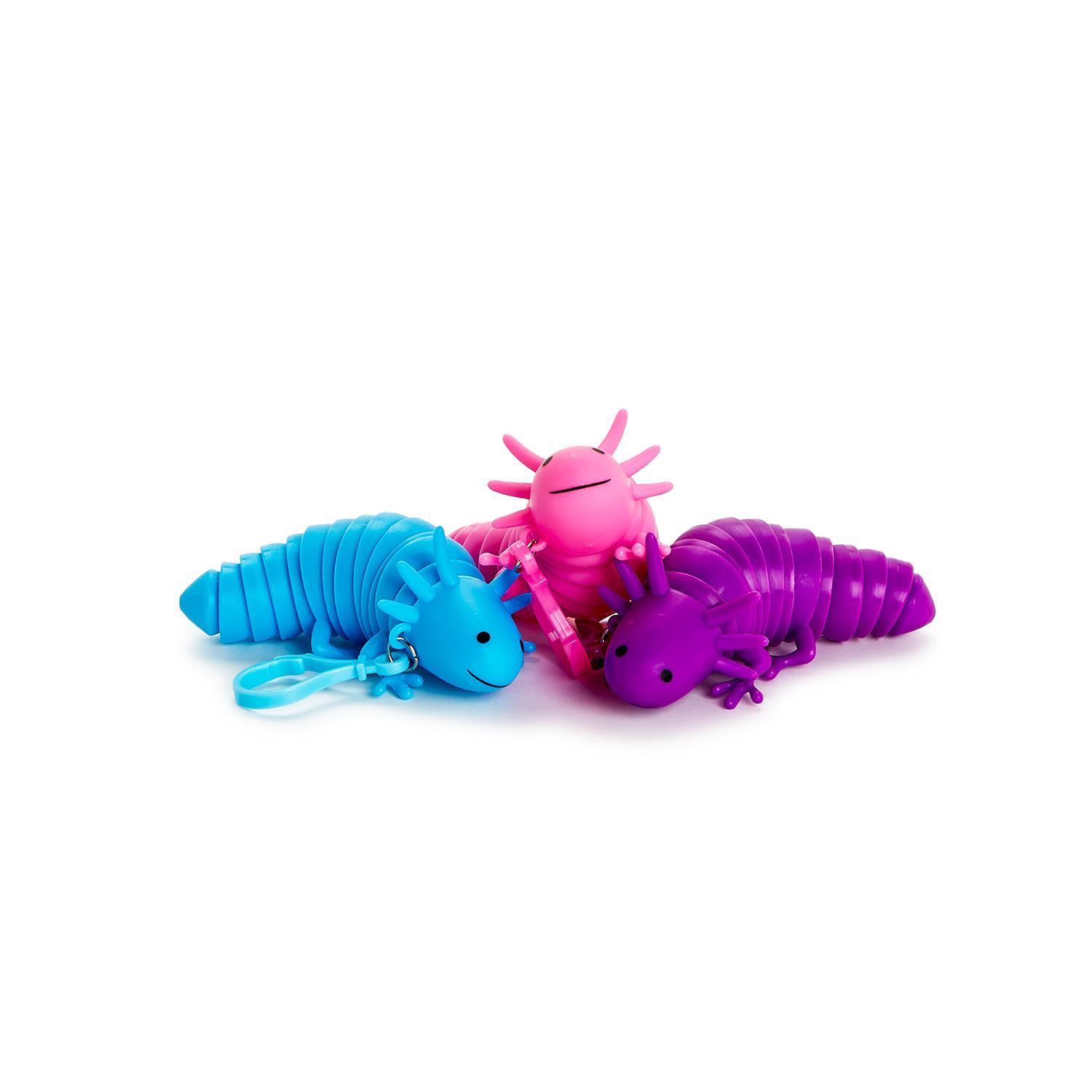 24 Pc Axolotl Clip-on Fidget Toy Unit with Display Bucket Includes