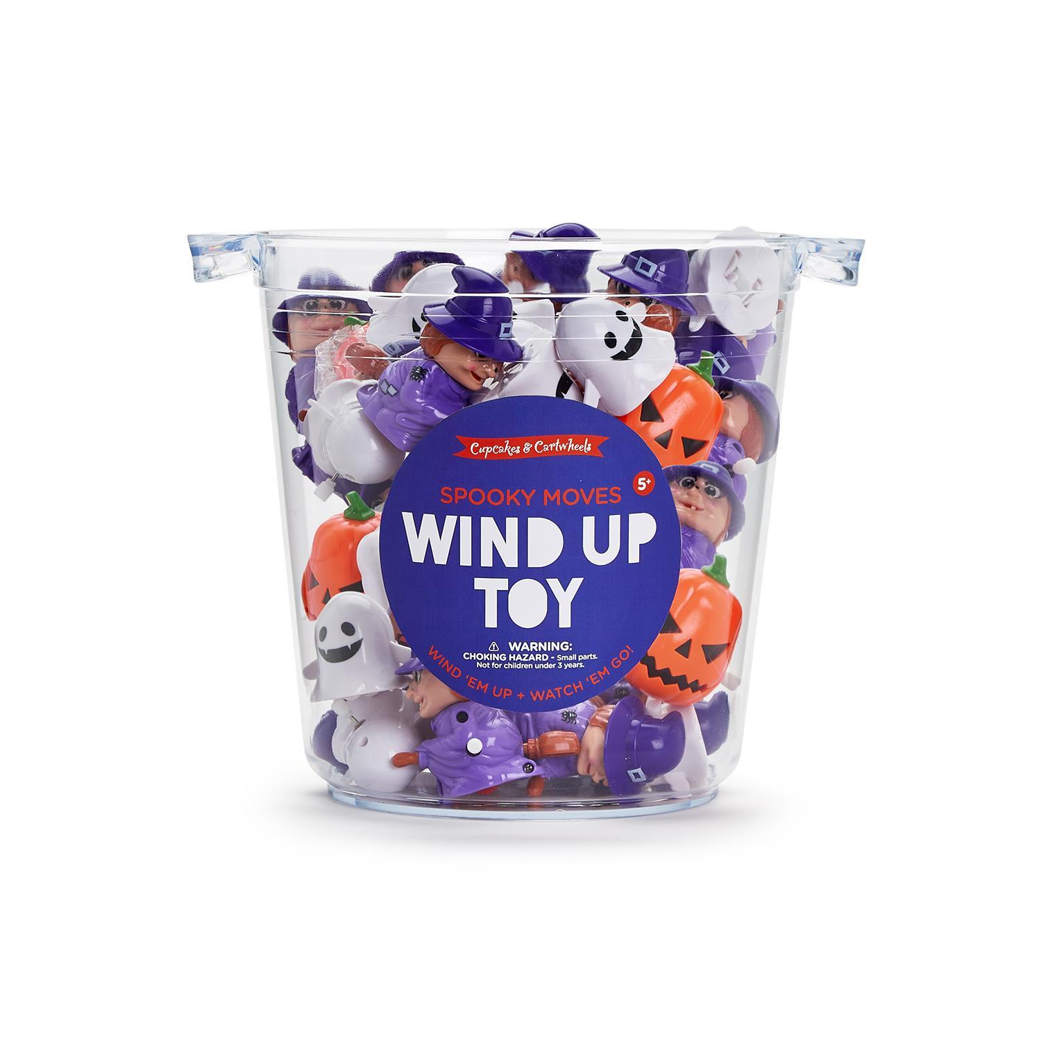 Spellbound Spinner 60 Pc Halloween Wind Up Toy Unit with Bucket