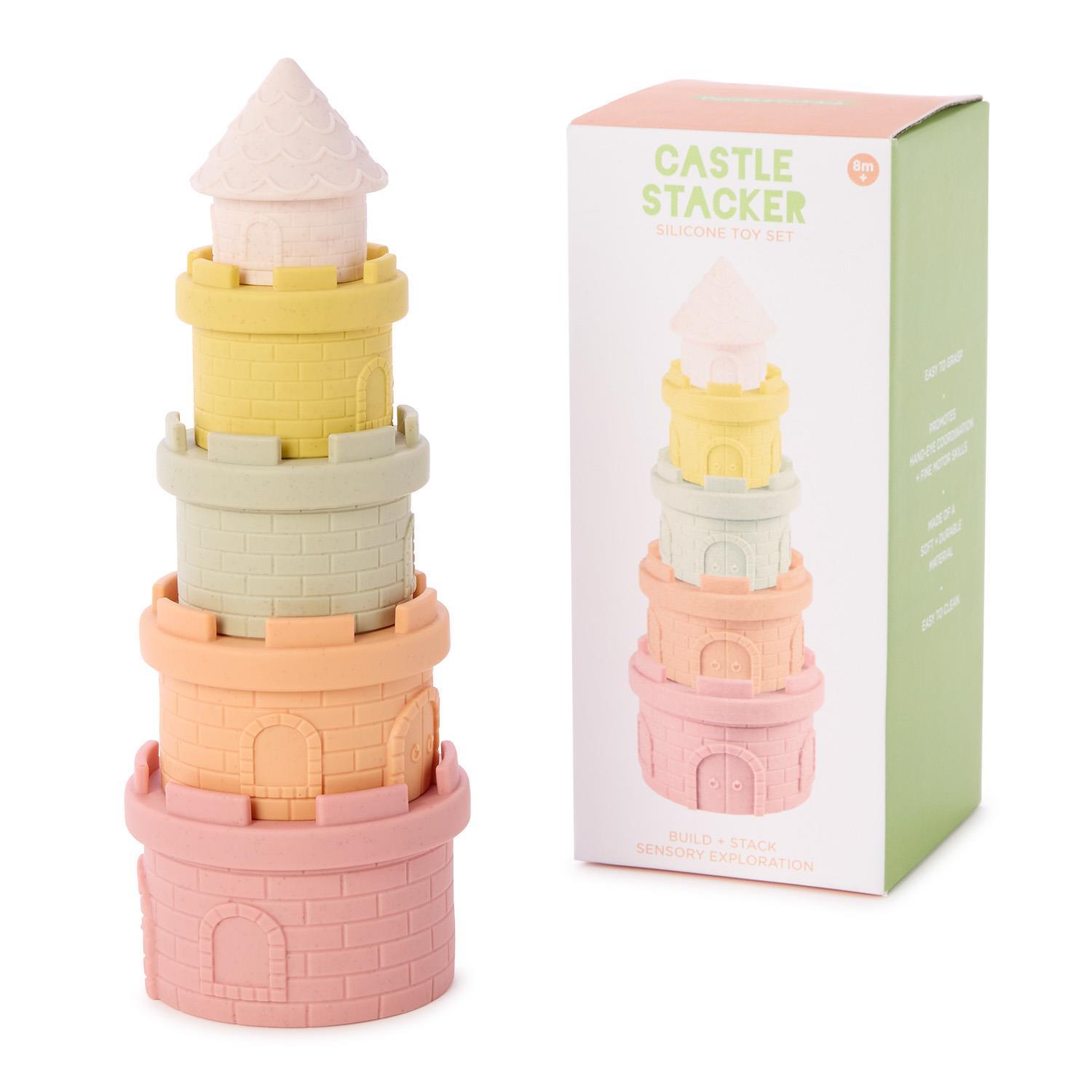 Castle 5 Pc Textured Stacker Toy in Gift Box