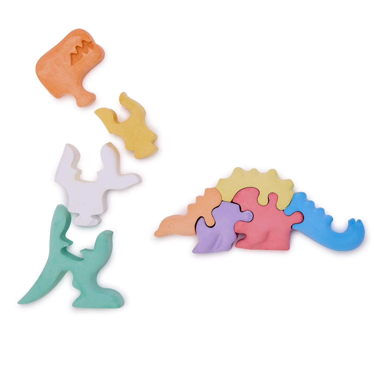 Dinosaur Puzzle Sidewalk Chalk in Gift Box Assorted 2 Designs