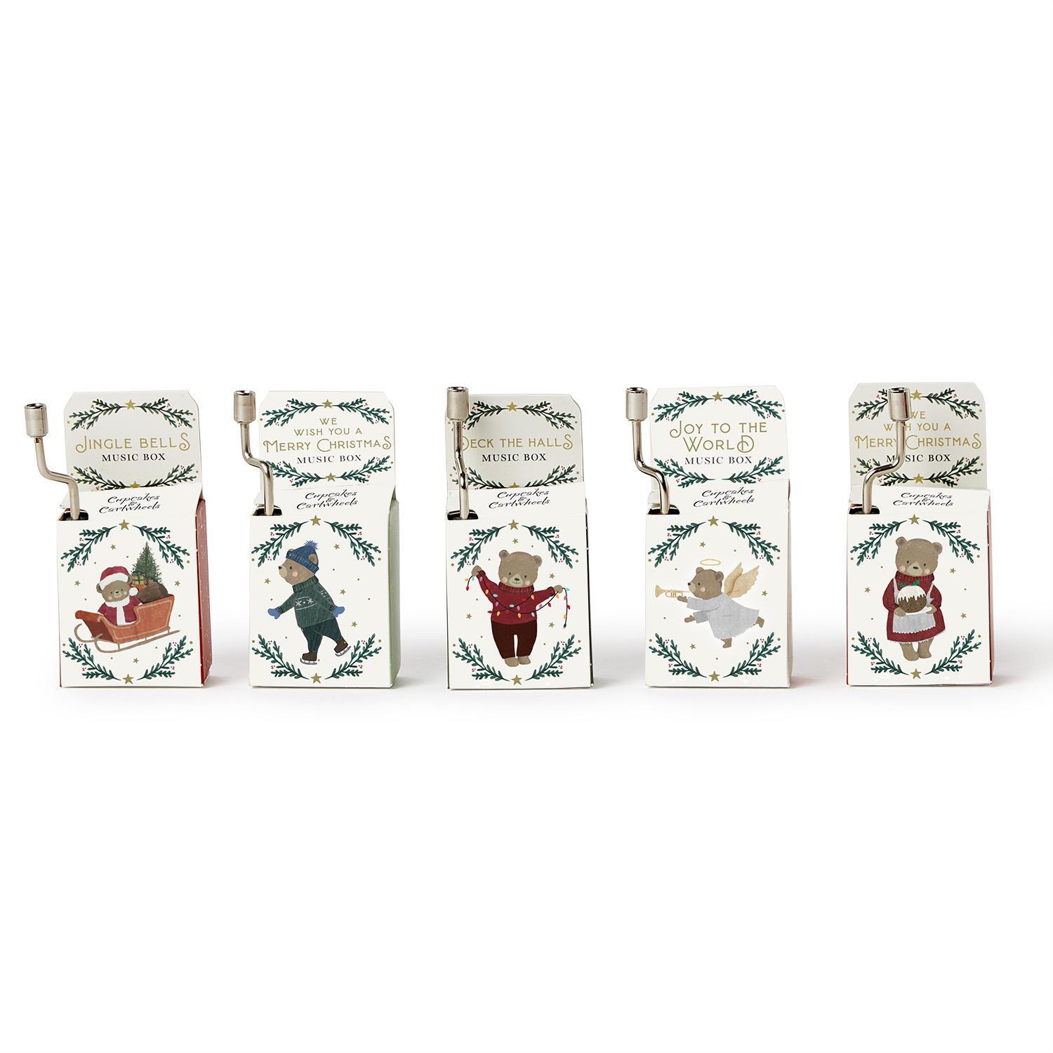 Christmas 25 Pc Music Box Unit with Countertop Display Includes 5 Designs