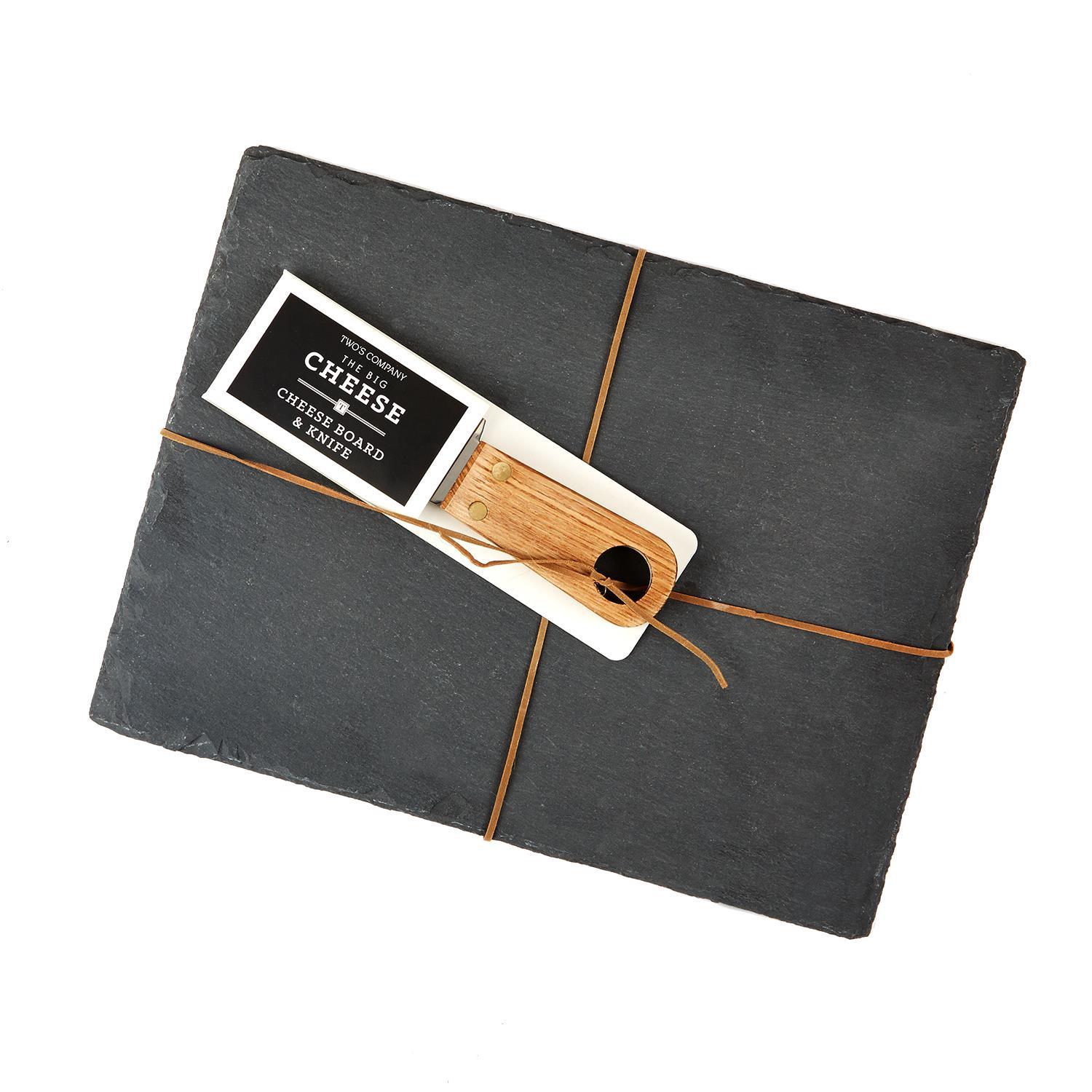 Slate Cheese / Charcuterie Board with Knife and Chalk