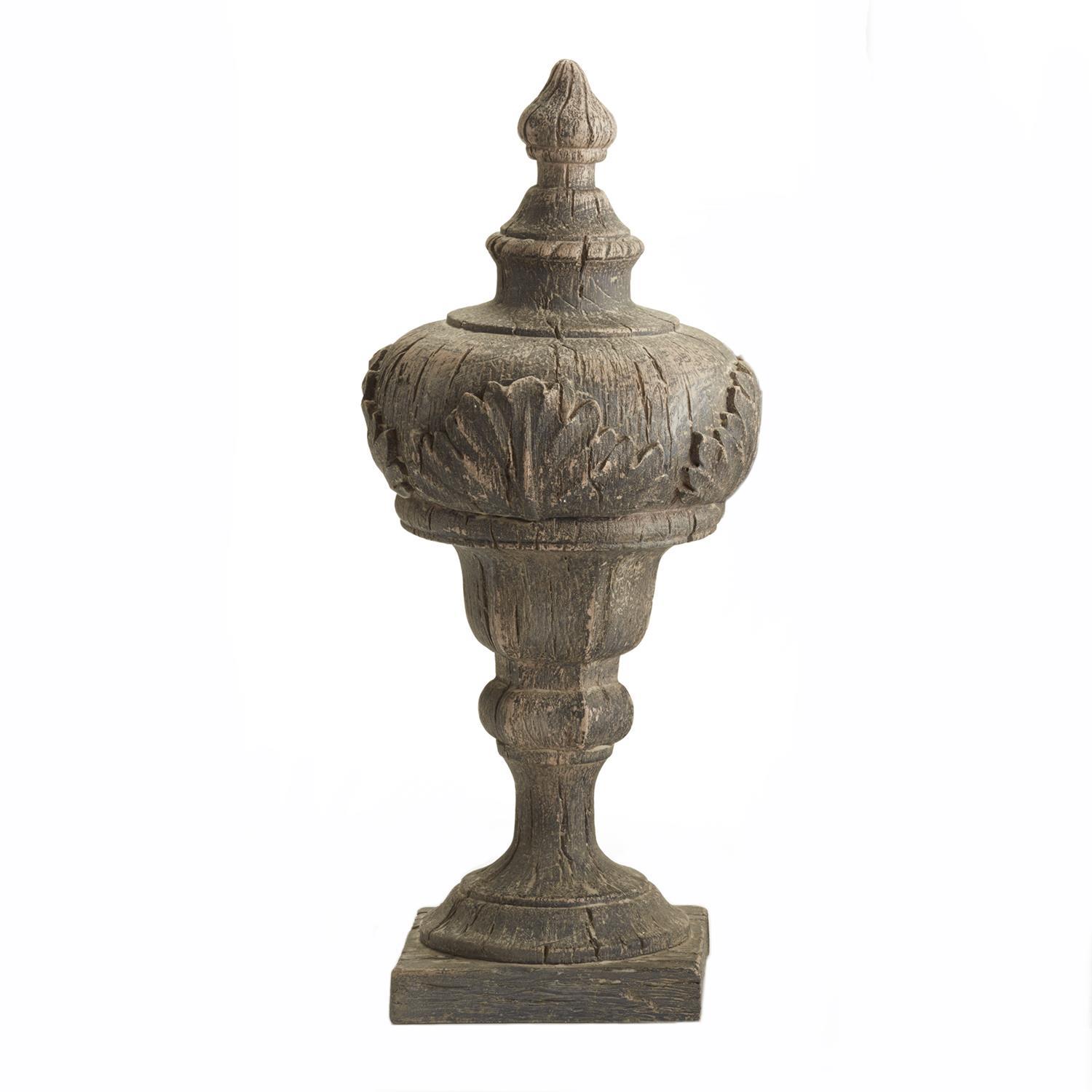 Medium Decorative Finial With Antique Finish