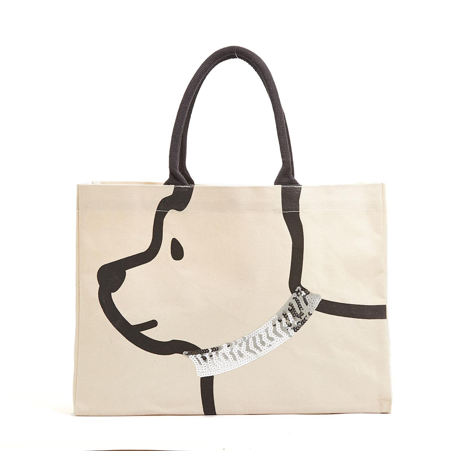 Dog Tote Bag Asst 3 Collar Colors