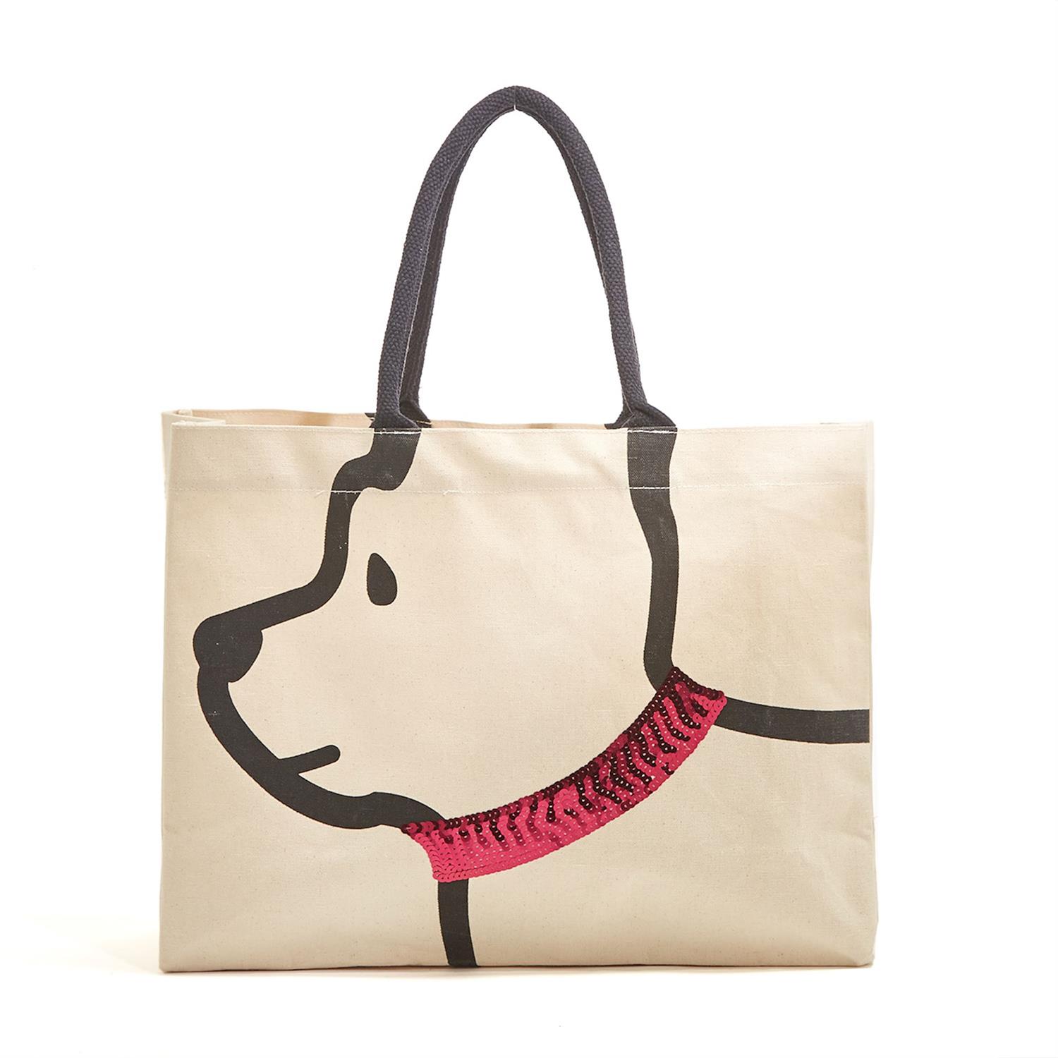 Dog Tote Bag Asst 3 Collar Colors