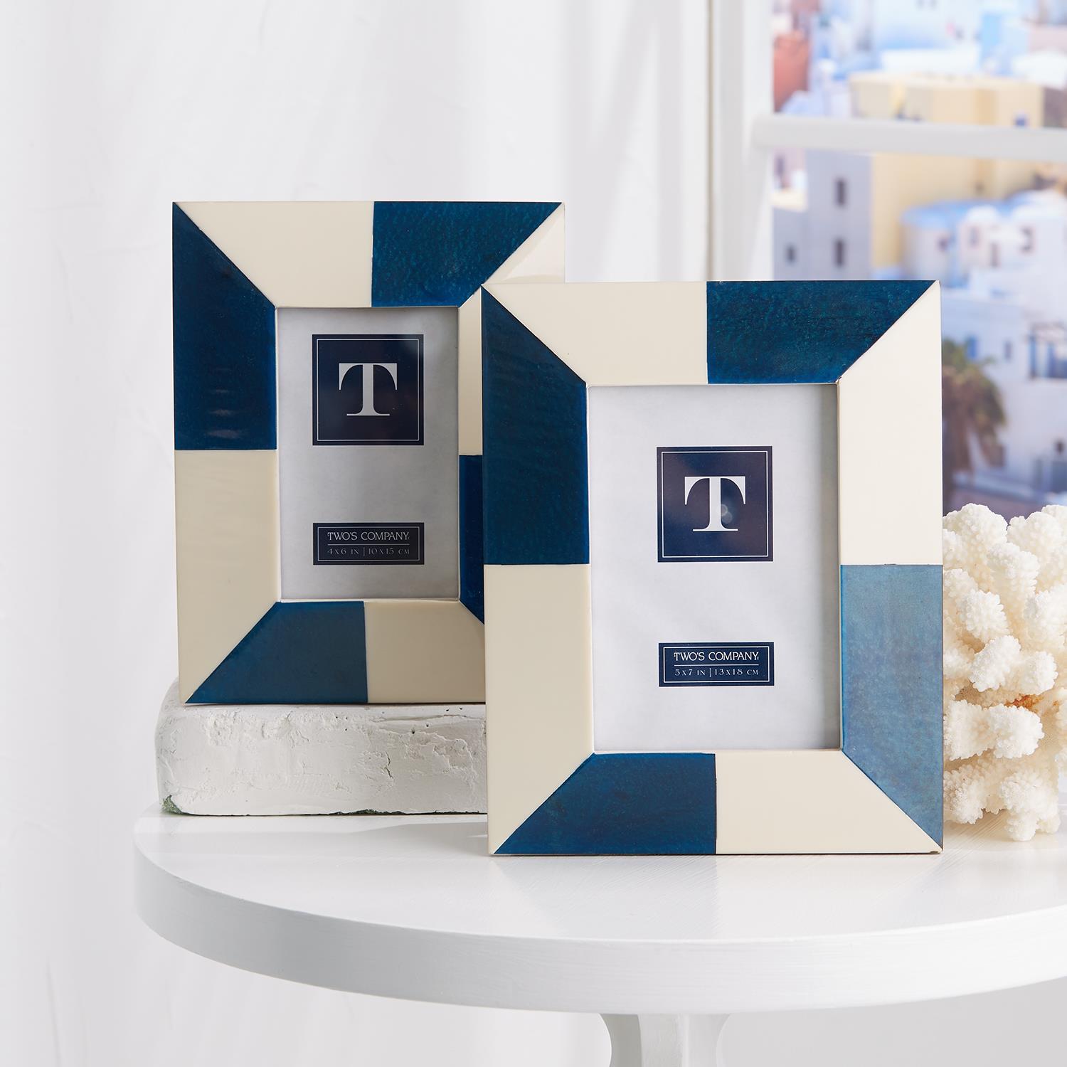 Colour Frame Block Color Block Set of 2 Photo Frames 4x6 and 5x7