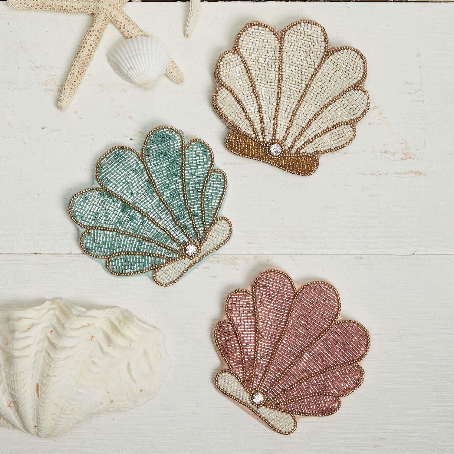 Seashell Coin Purses Asst 3 Colors