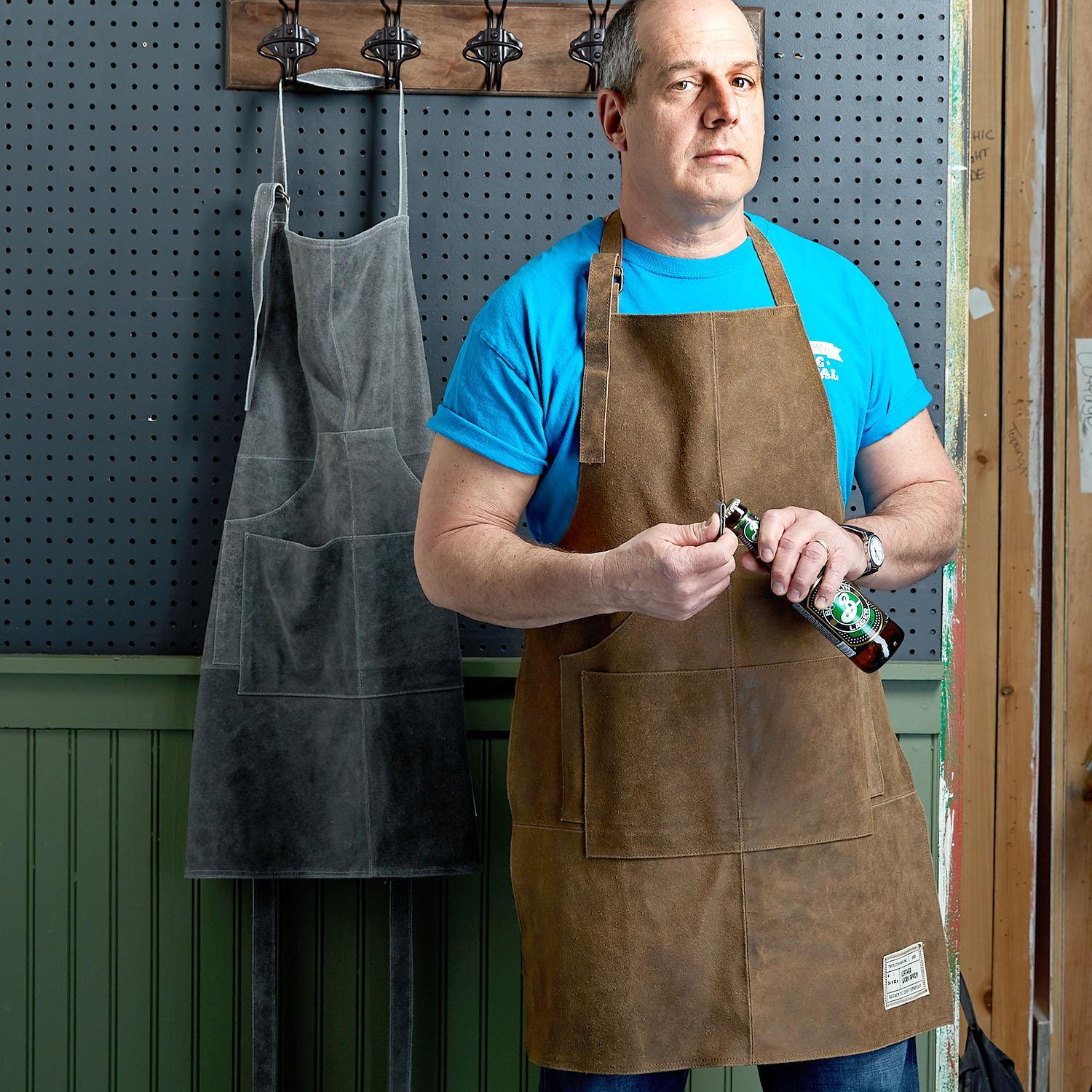 Leather Apron Incl 4 Pockets Asst 2 Colors