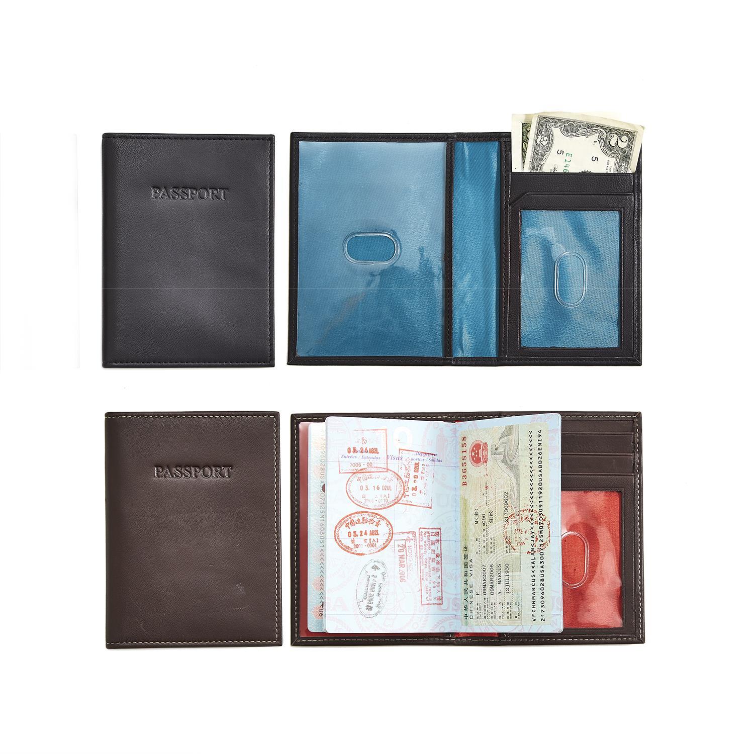 marbb Premium Passport54枚 Leather Passport Holder in Gift Box Asst 2 Colors
