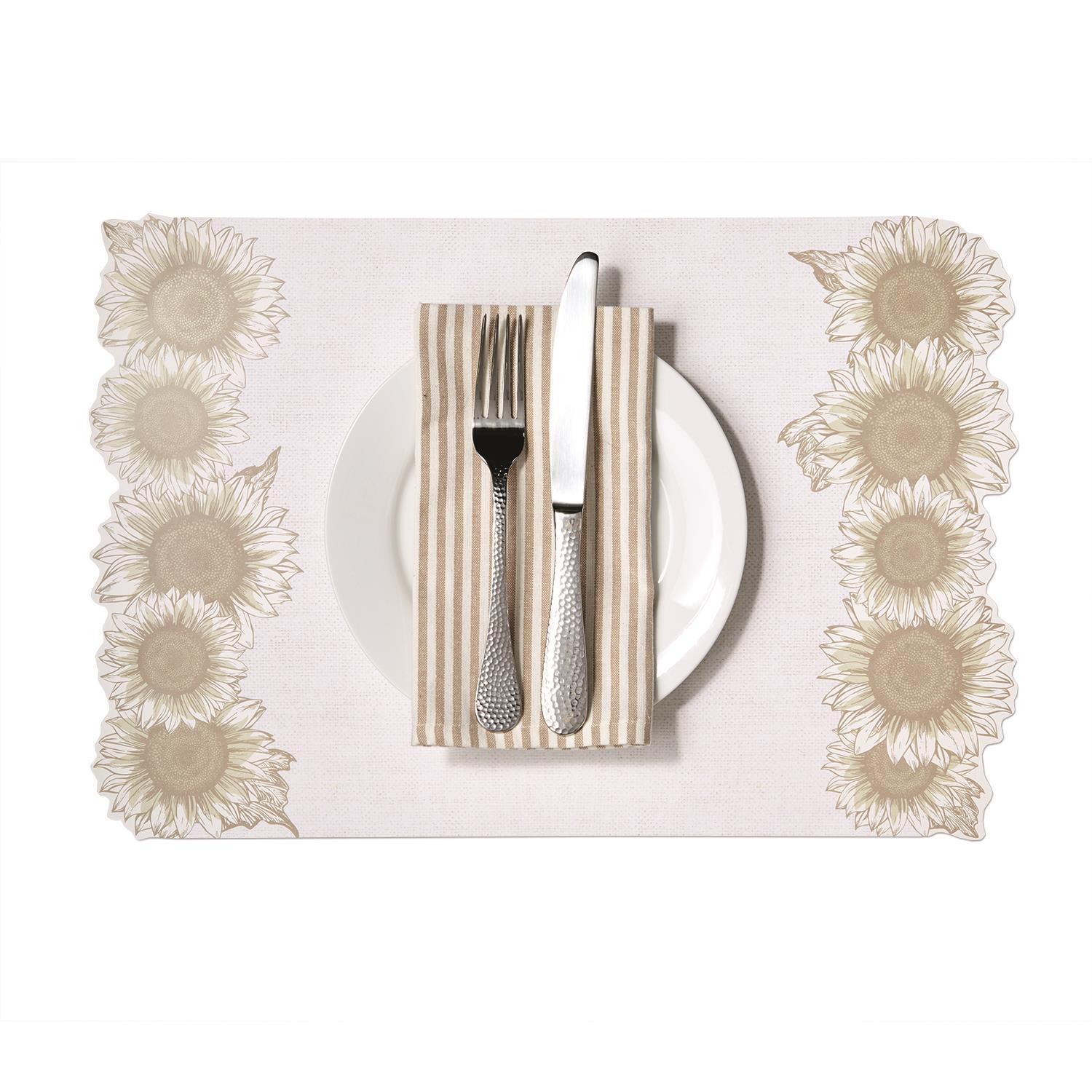 Sunflower Linen 40 Sheet Paper Placemat Book