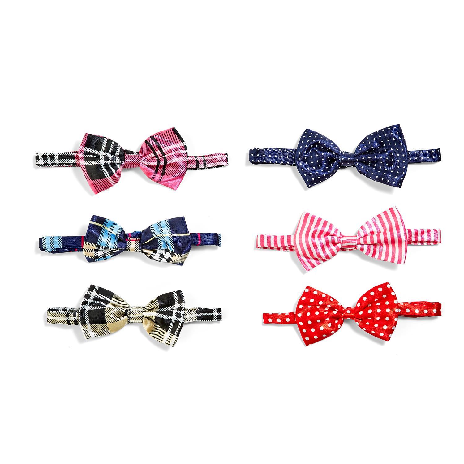 18 Pc Dog Bow Tie Un W/Countertop Display Asst 6 Patterns