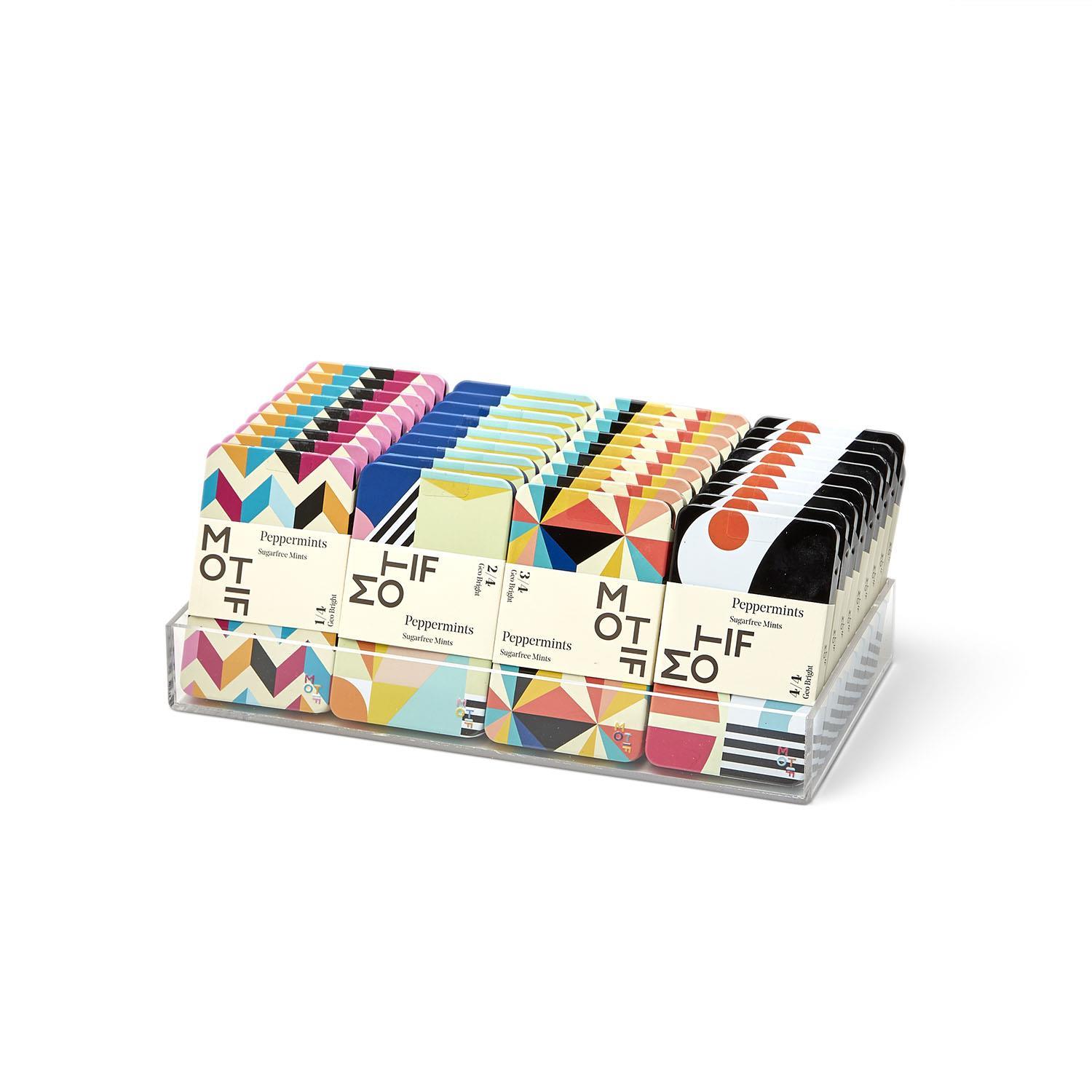 36 Pc Motif Geo Bright's Peppermints Un W/Countertop Display Incl 36 Pc Motif Geo Bright's Peppermints Un W/Countertop Display Incl