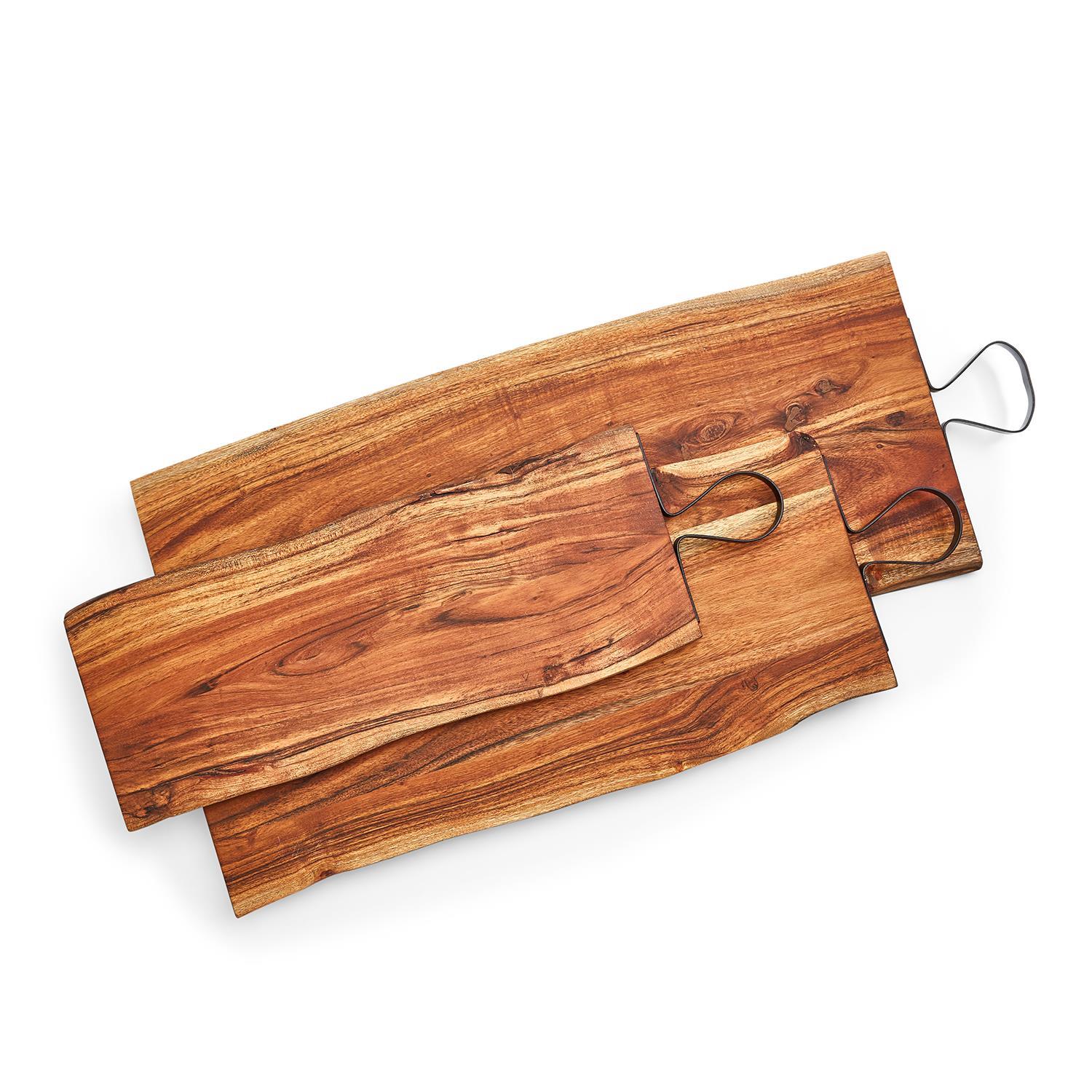 S/3 Serving Boards with Iron Handle