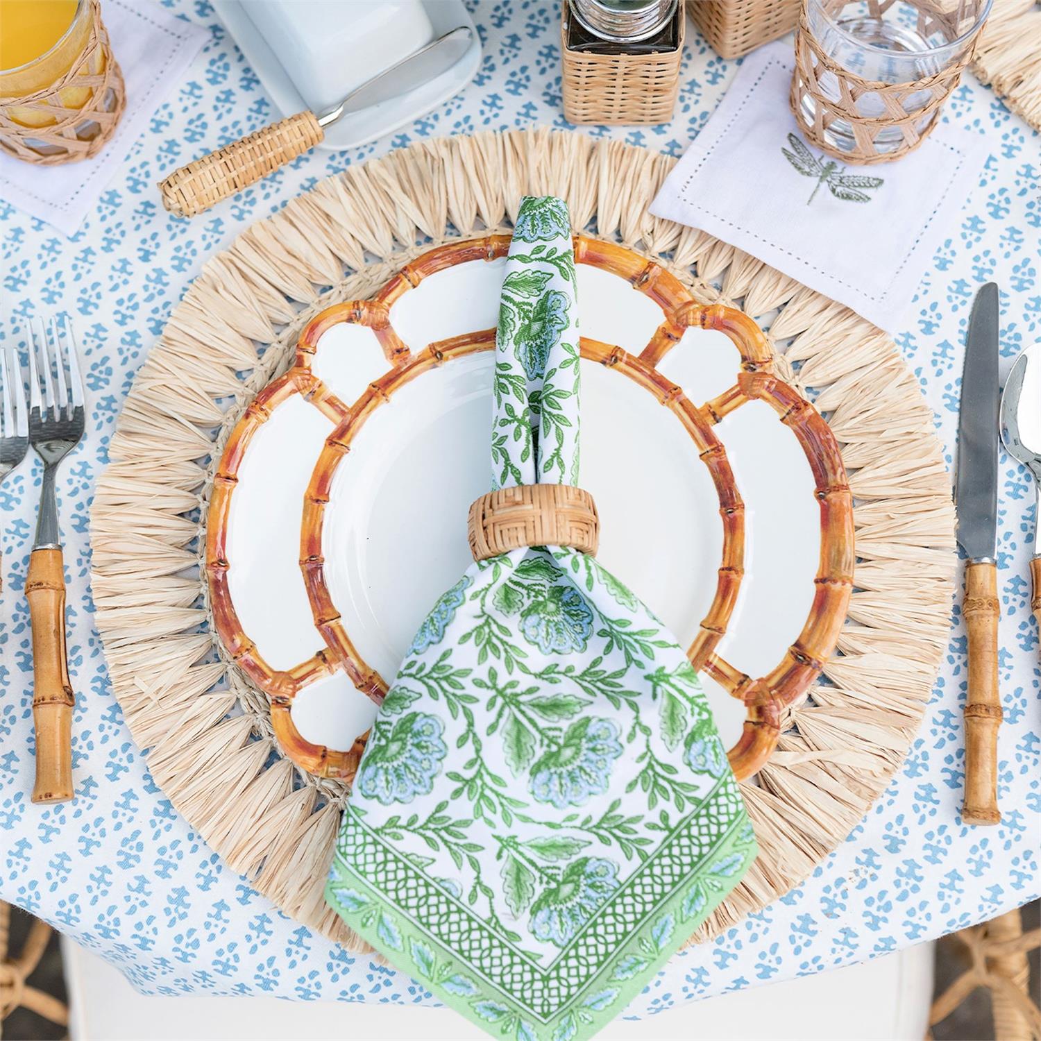 Peace&Harmony Bamboos 中皿2枚セット S/4 Bamboo Touch Salad / Dessert Plate