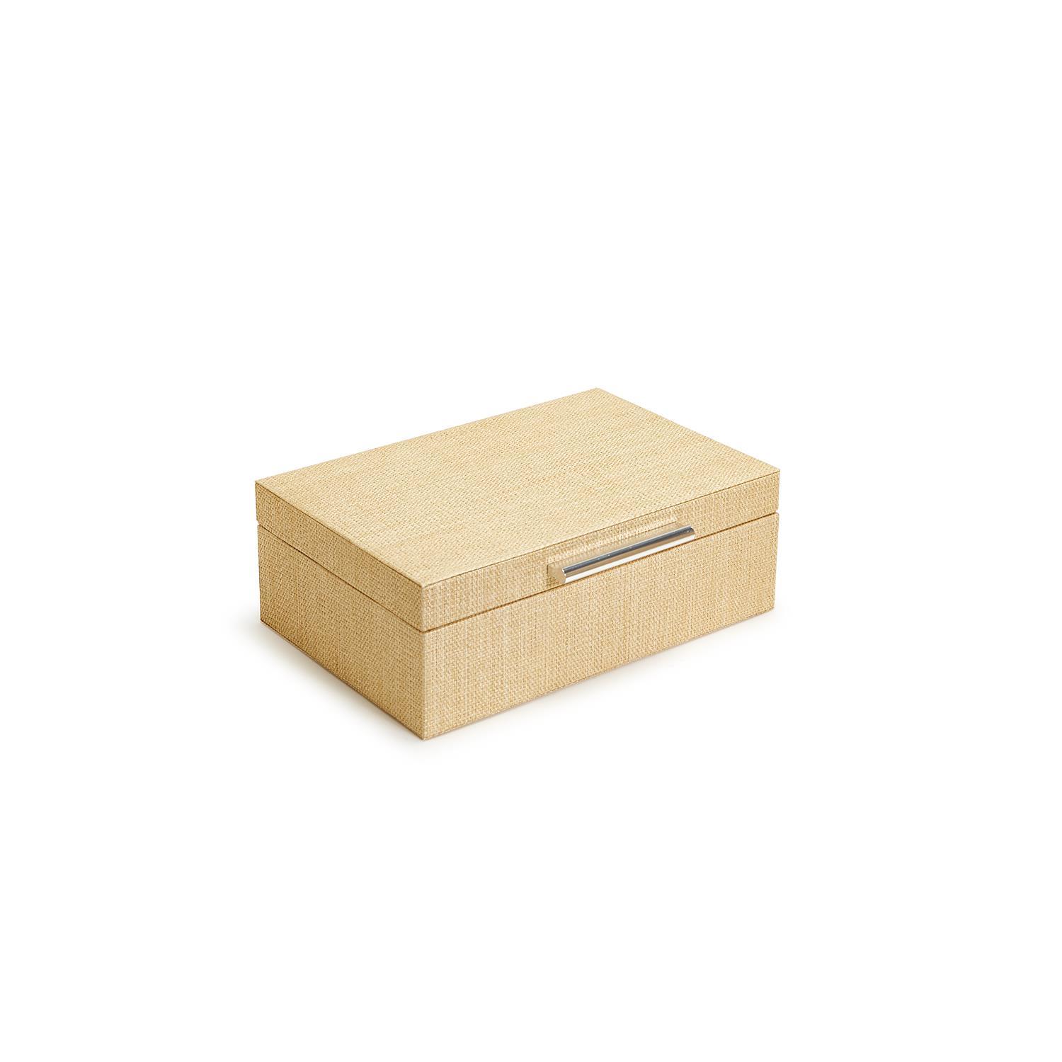S/3 Terra Cane Hinged Boxes with Lining