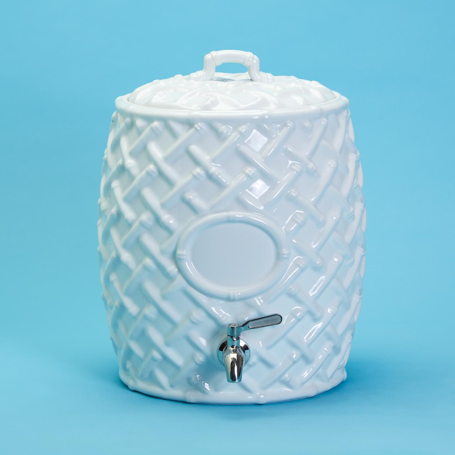 Faux Bamboo Beverage Dispenser