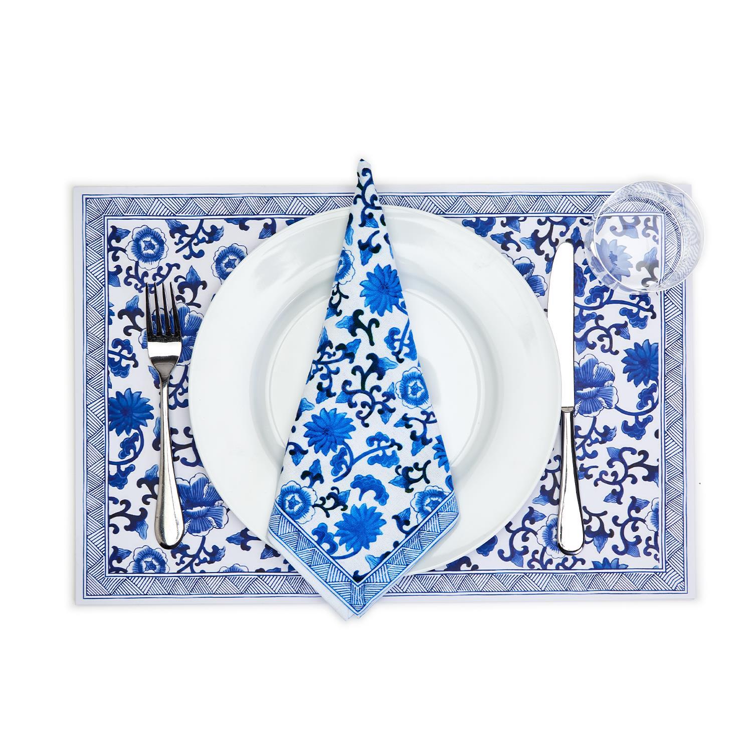40 Pc Chinoiserie Paper Placemat Book