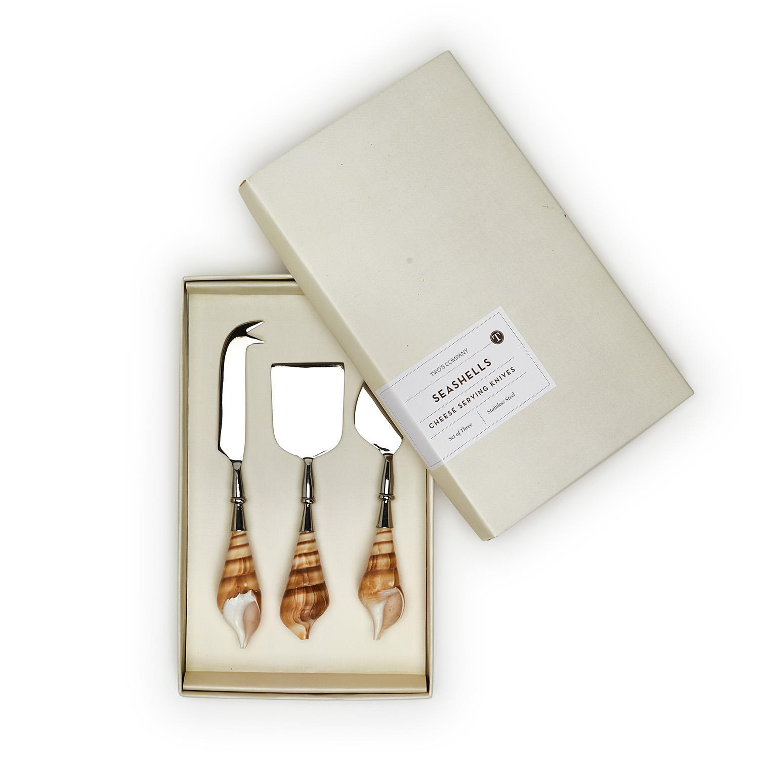 Seashells Set of 3 Cheese Knives