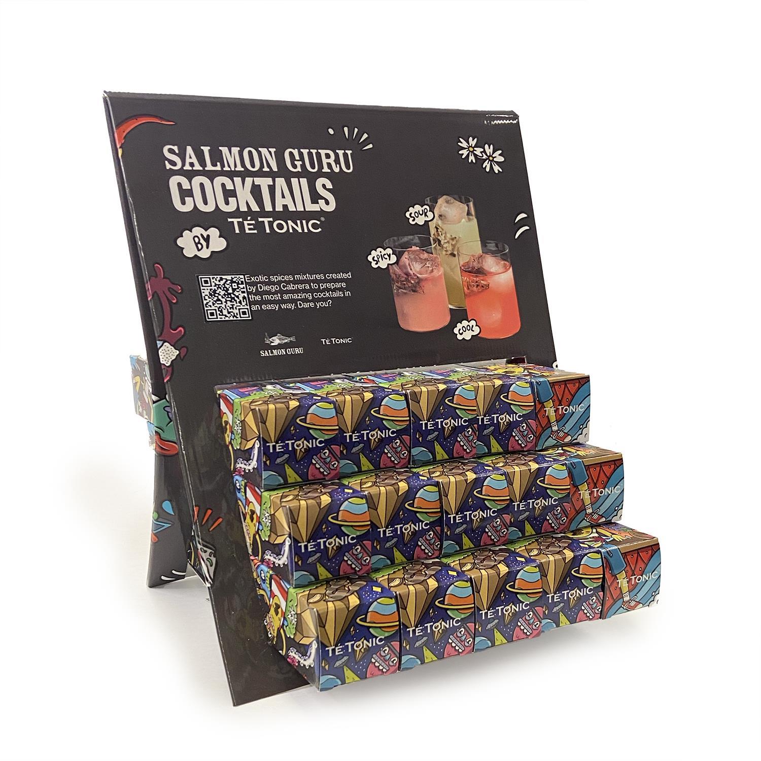 20 Pc Te Tonic Salmon Guru Cocktail S/6 Infusers in Gift Box Unit with