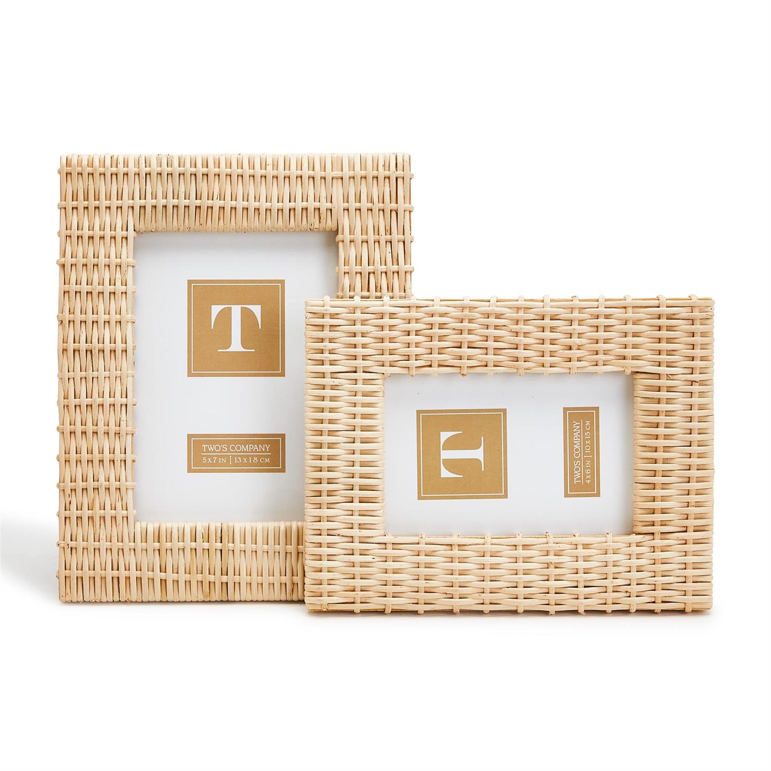 Criss Cross Weave S/2 Photo Frame