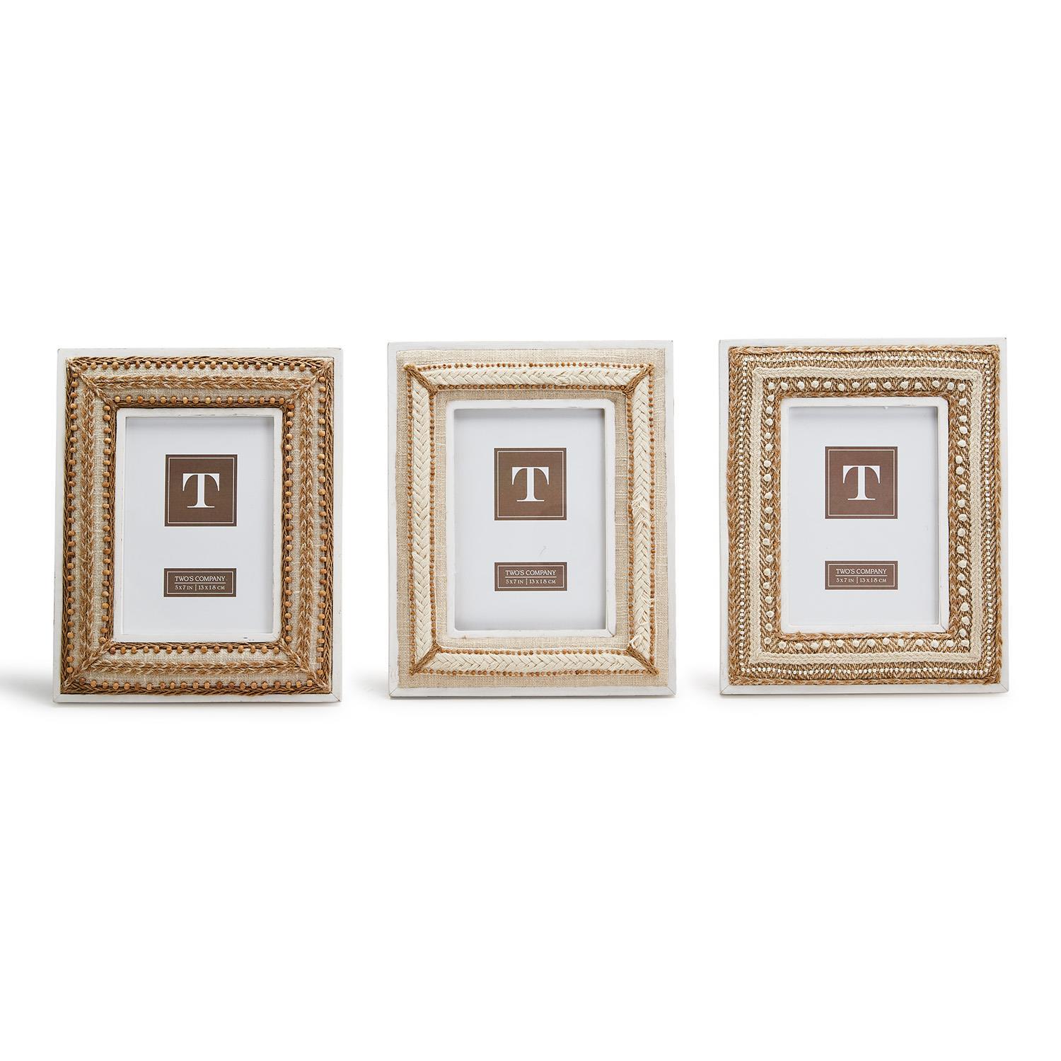 Natural Beaded 5x7 Photo Frame A/3 Styles