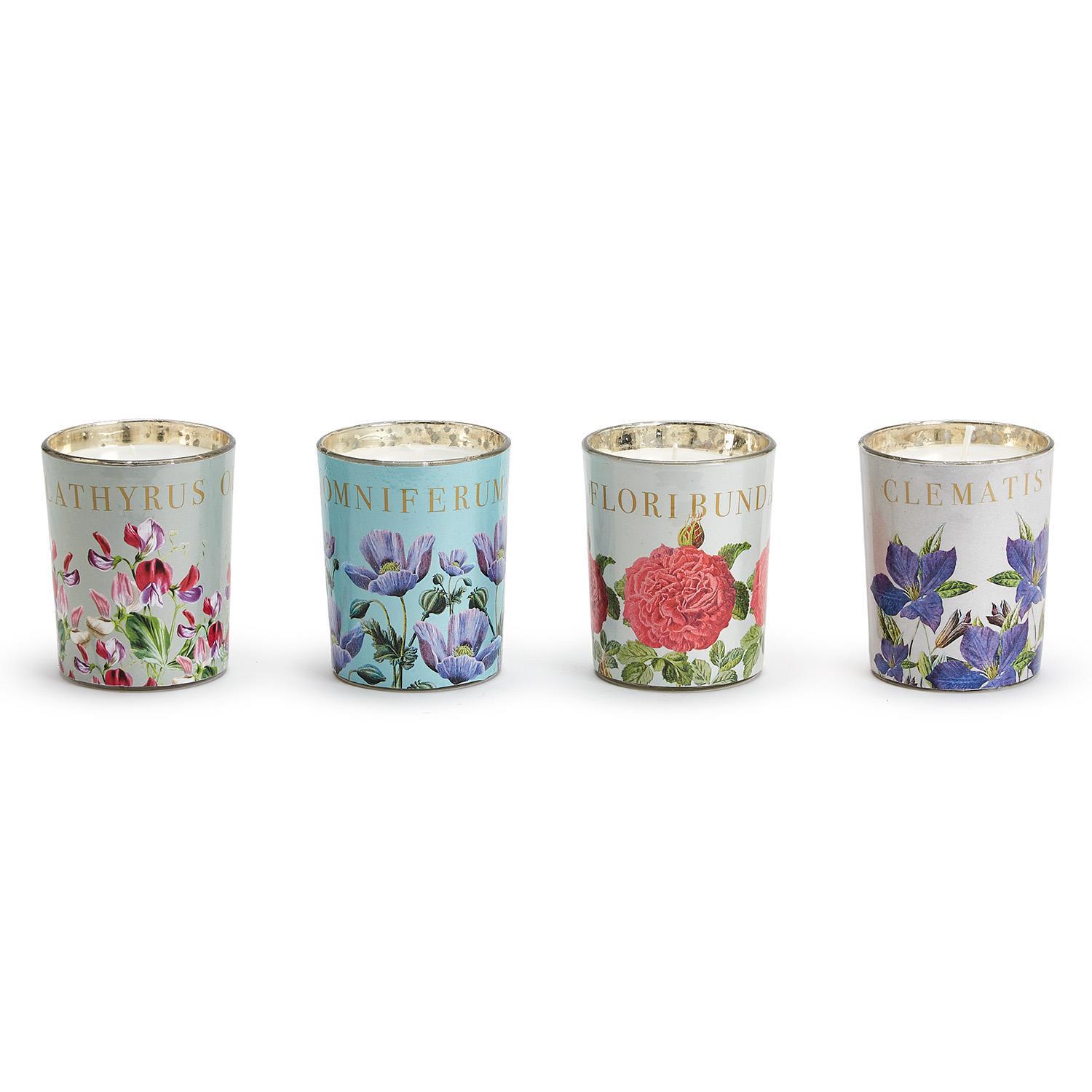 Vintage Floral Scented Candle Assorted 4 Design