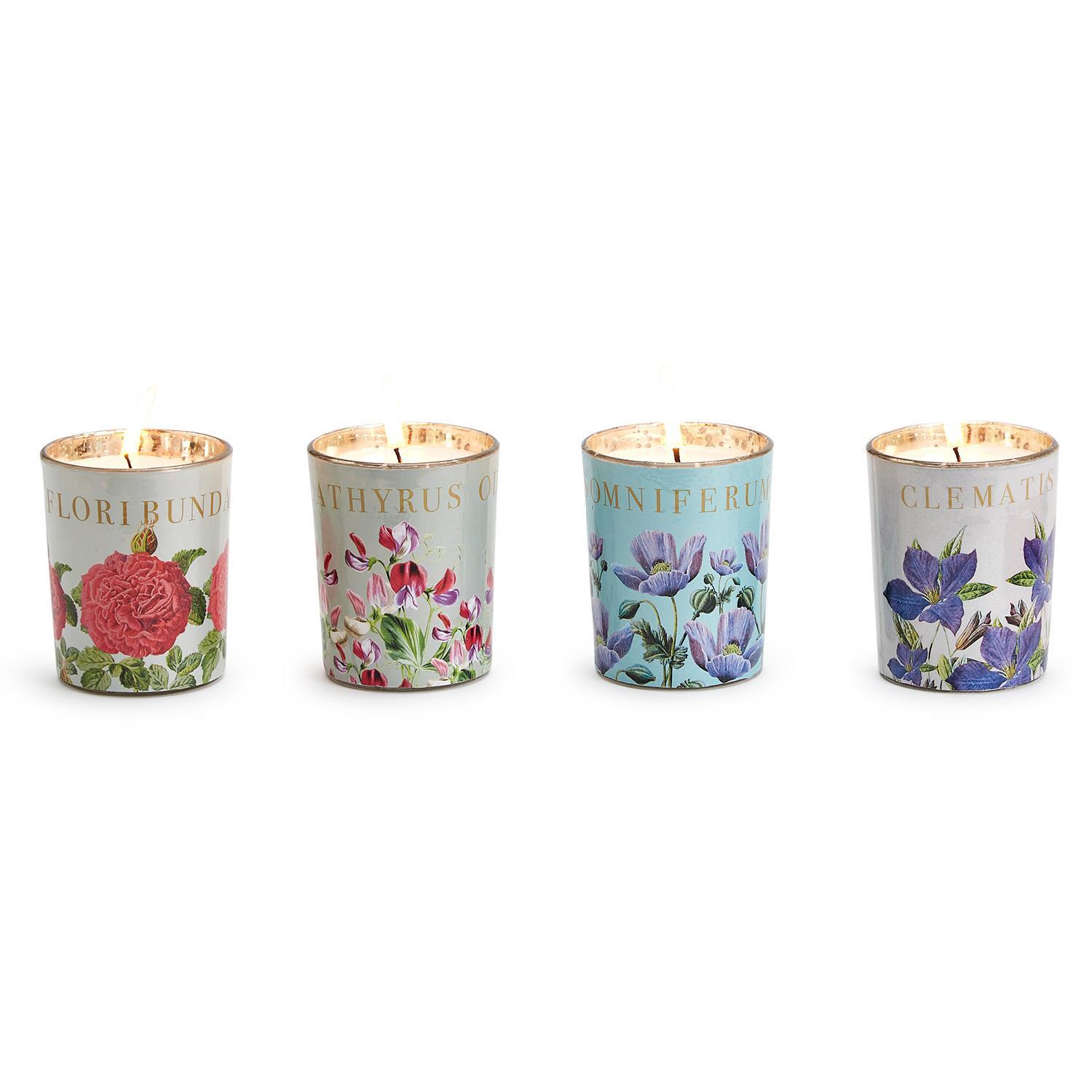 Vintage Floral Scented Candle Assorted 4 Design