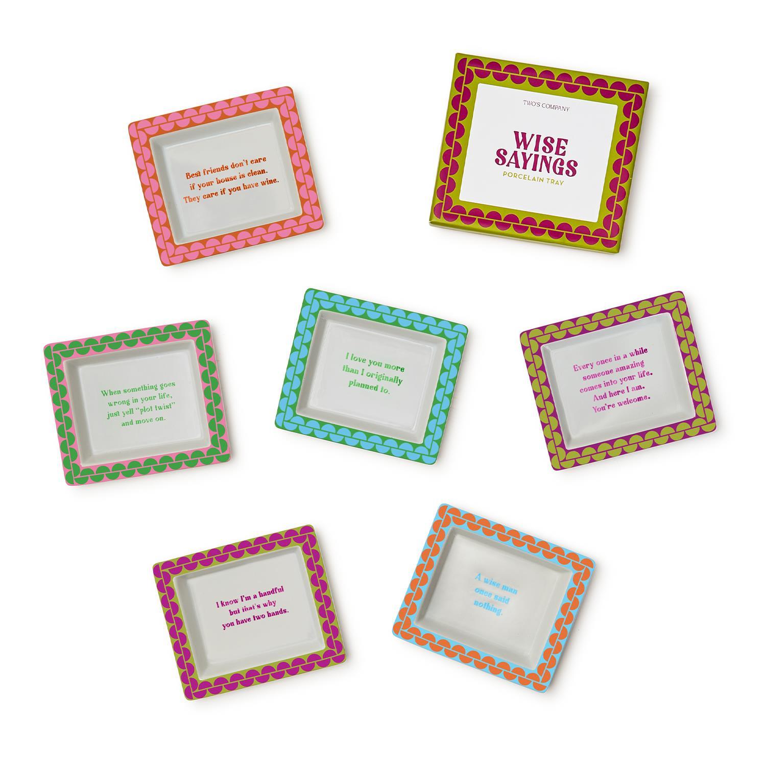 S/6 Sassy Wise Saying Desk Tray in Gift Box, image size:1500x1500