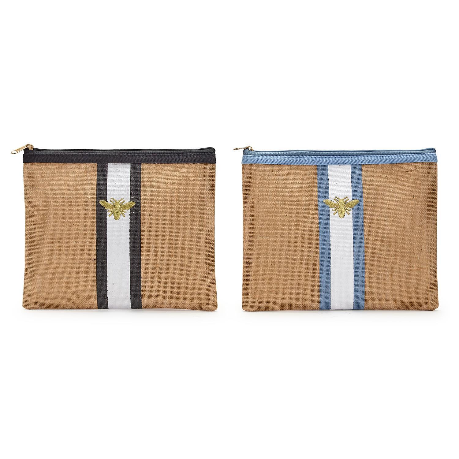 Golden Bee Zippered Multipurpose Bag Assorted 2 Colors: Blue, Black