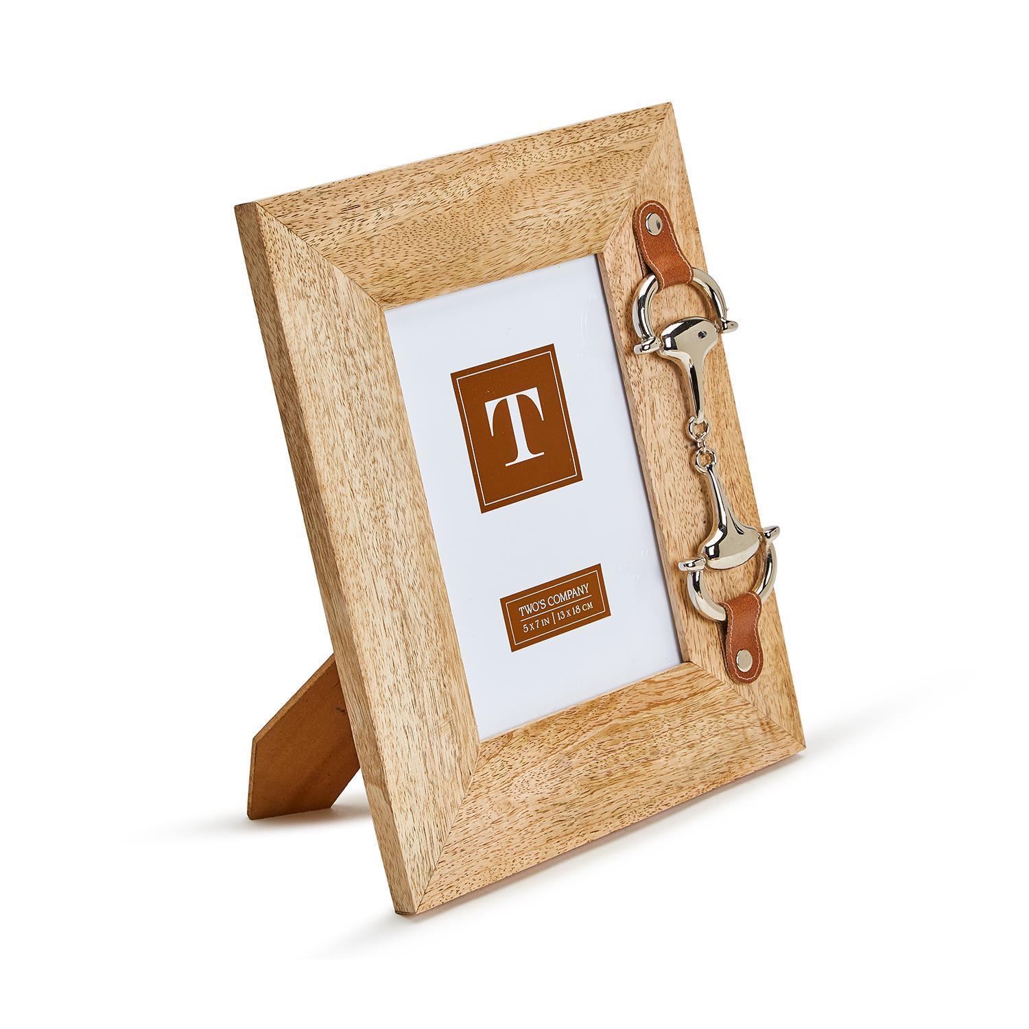 Photo Frame Bit Design Horse Bit Wood 5x7 Photo Frame