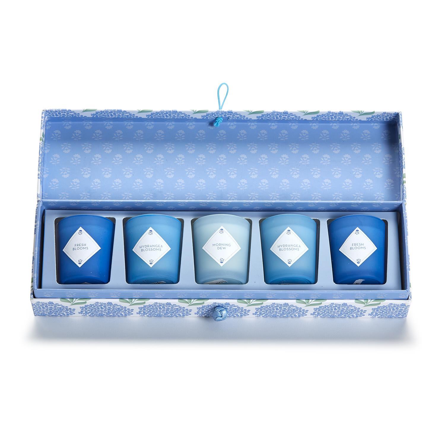 Hydrangea S/5 Scented Candles in Gift Box