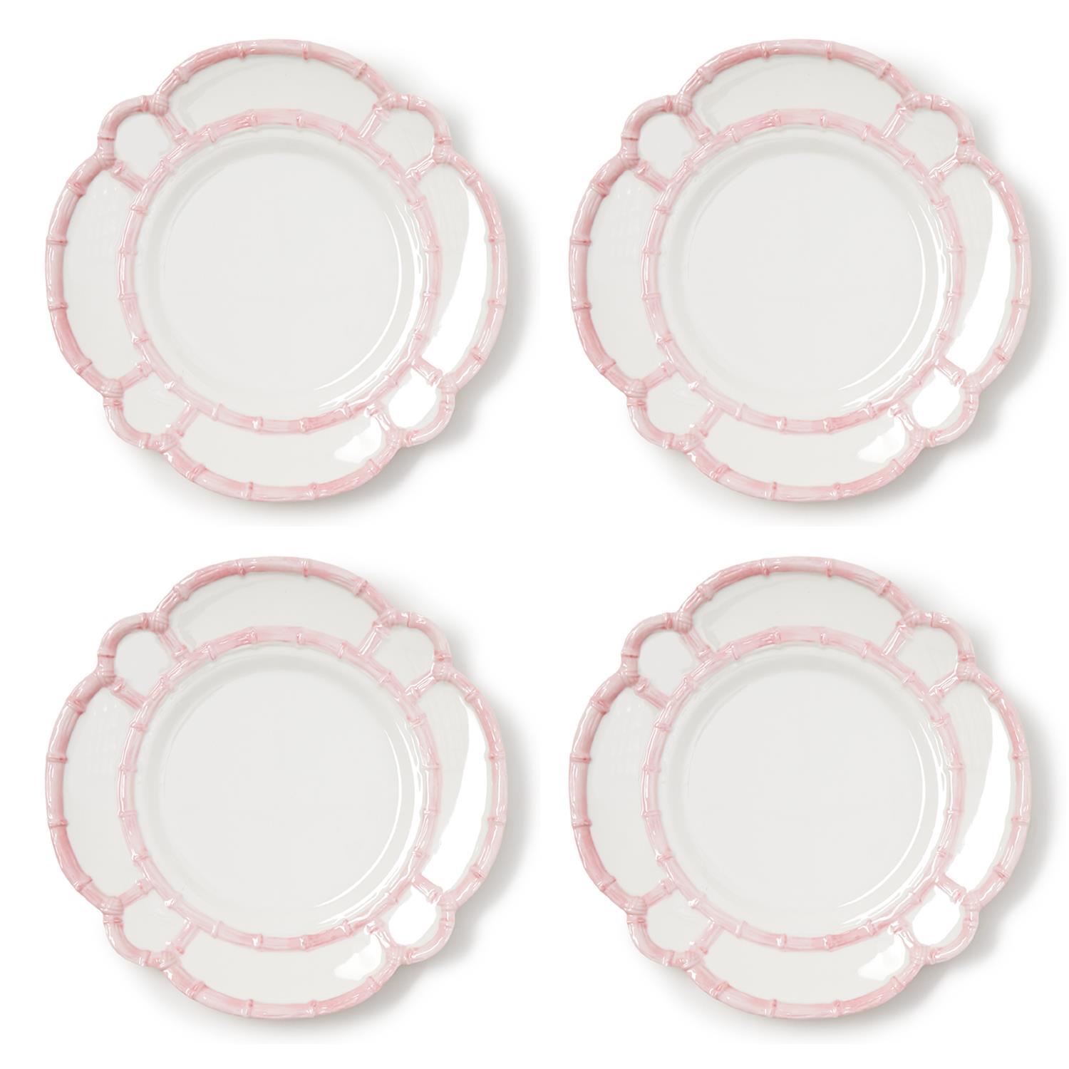 S/4 Pink Bamboo Touch Dinner Plate