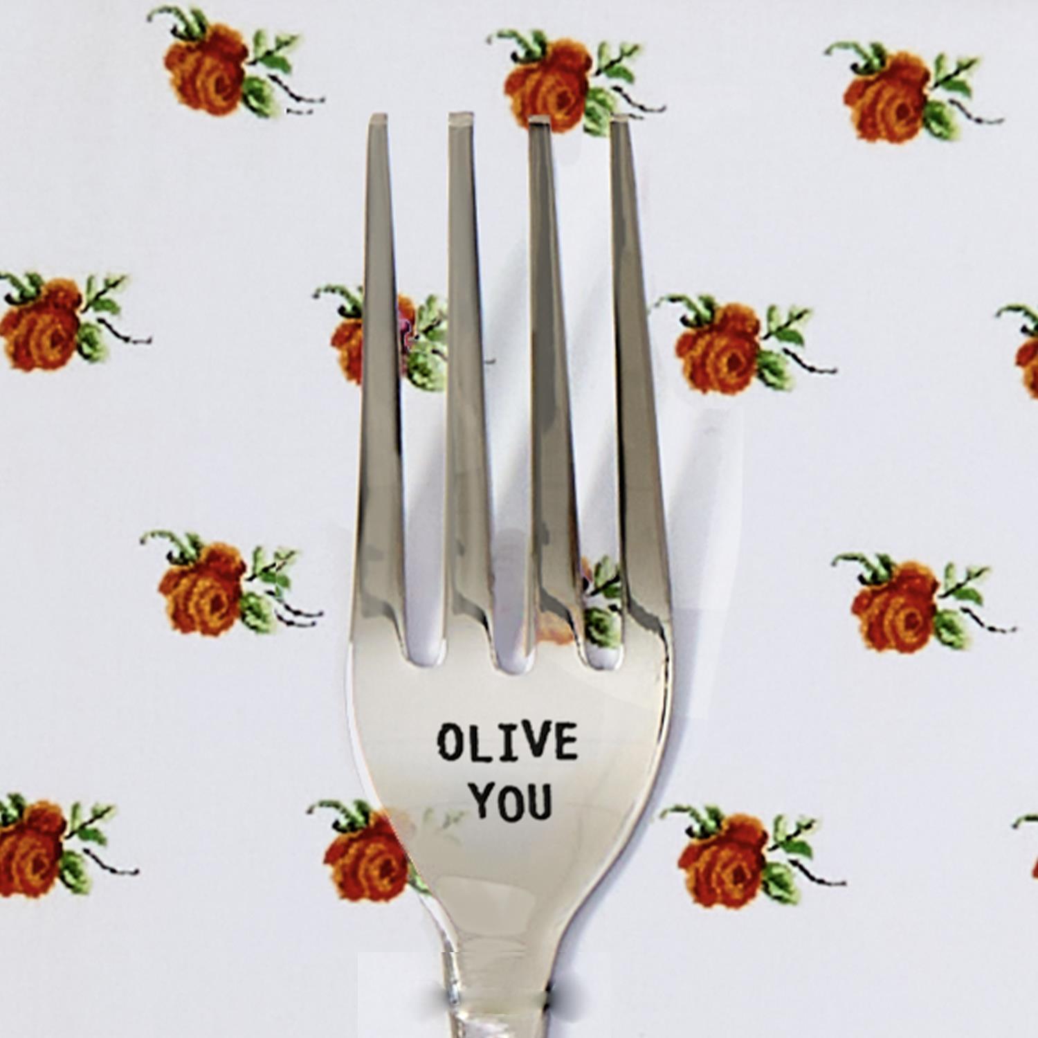Engraved Dinner Fork on Gift Card Designed by Boyar Gifts NYC Asst