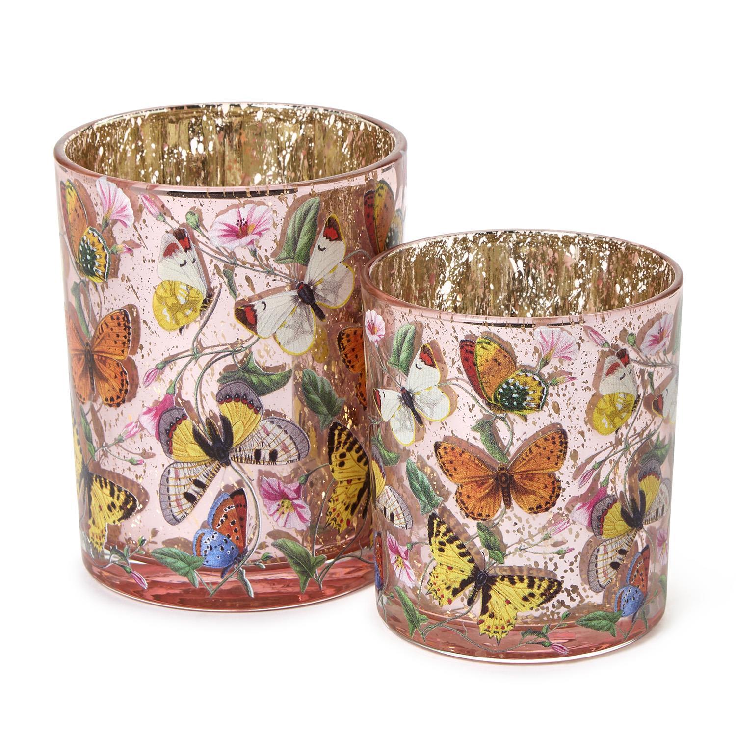 S/2 Butterfly Silhouette Tealight / Votive Candleholders