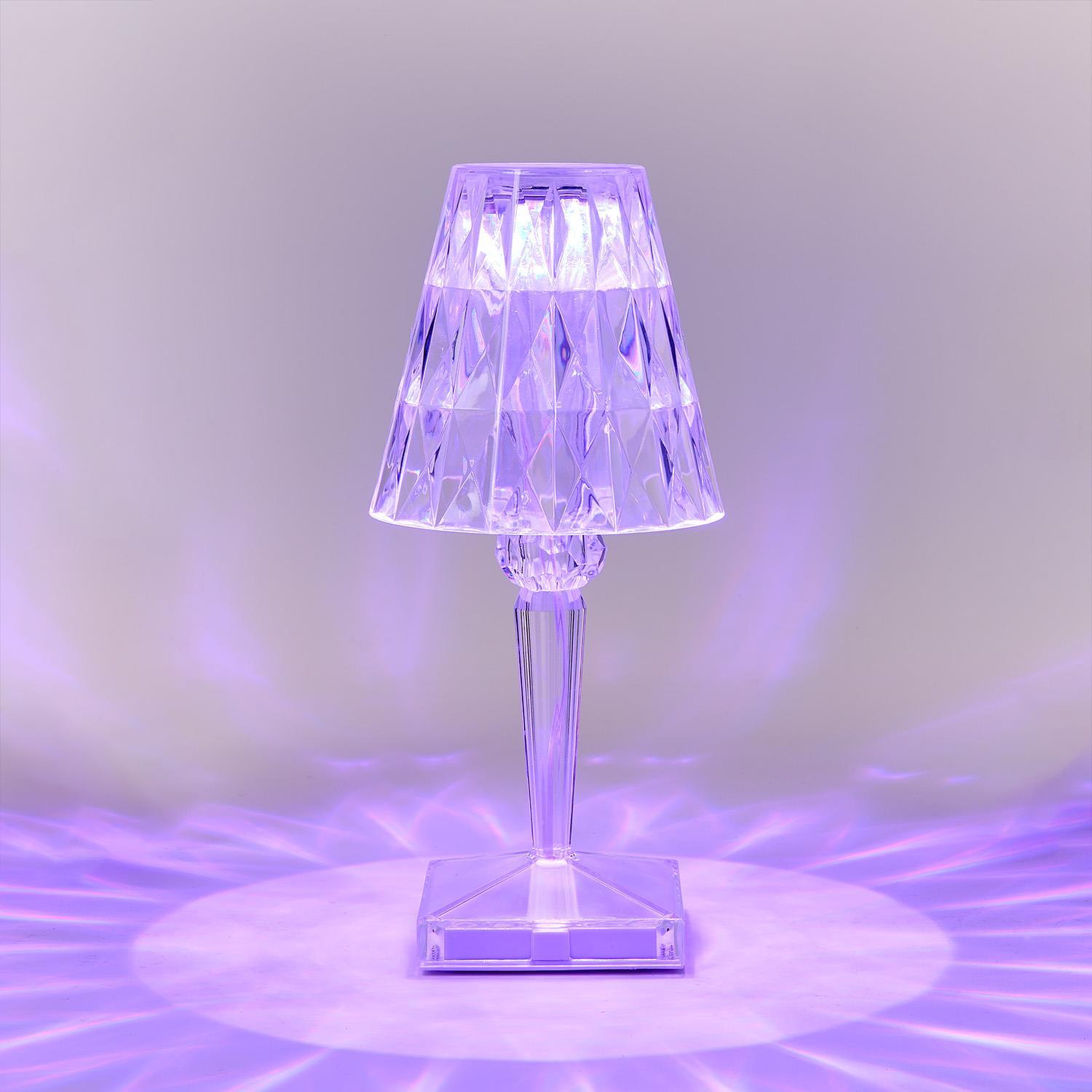 LED Portable Cordless Color-Changing Crystal Table Lamp in Gift Box