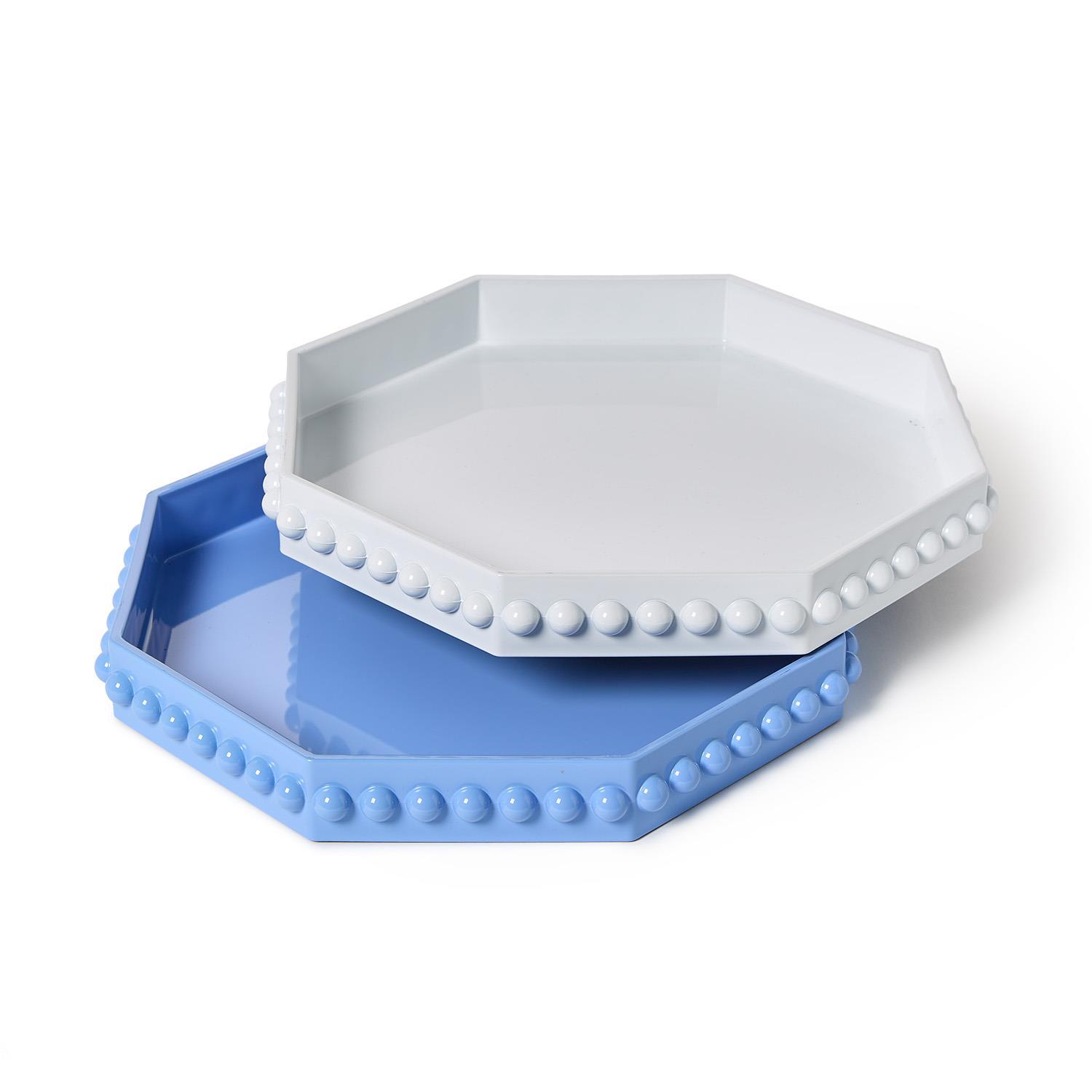 Octagonal Decorative Tray Asst 2 Colors