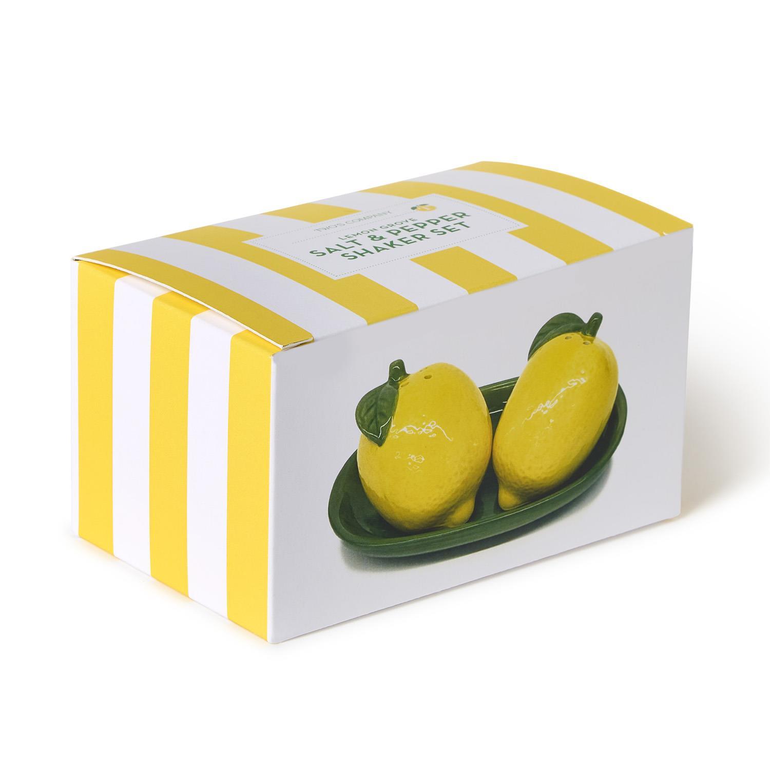 Lemon Salt and Pepper Set on Tray in Gift Box Lemon Salt and Pepper Set on Tray in Gift Box