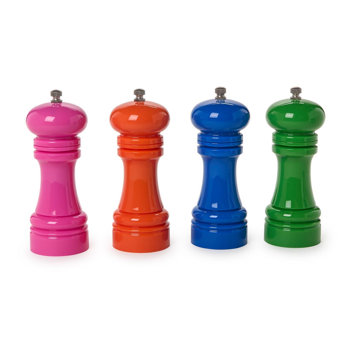 S/2 Color Pop Salt and Pepper Acrylic Grinder Mill in Gift Box