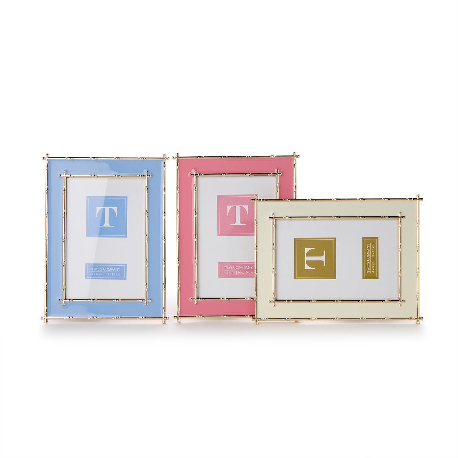 Gold Bamboo Edge 4x6 Metal Frame Asst 3 Colors