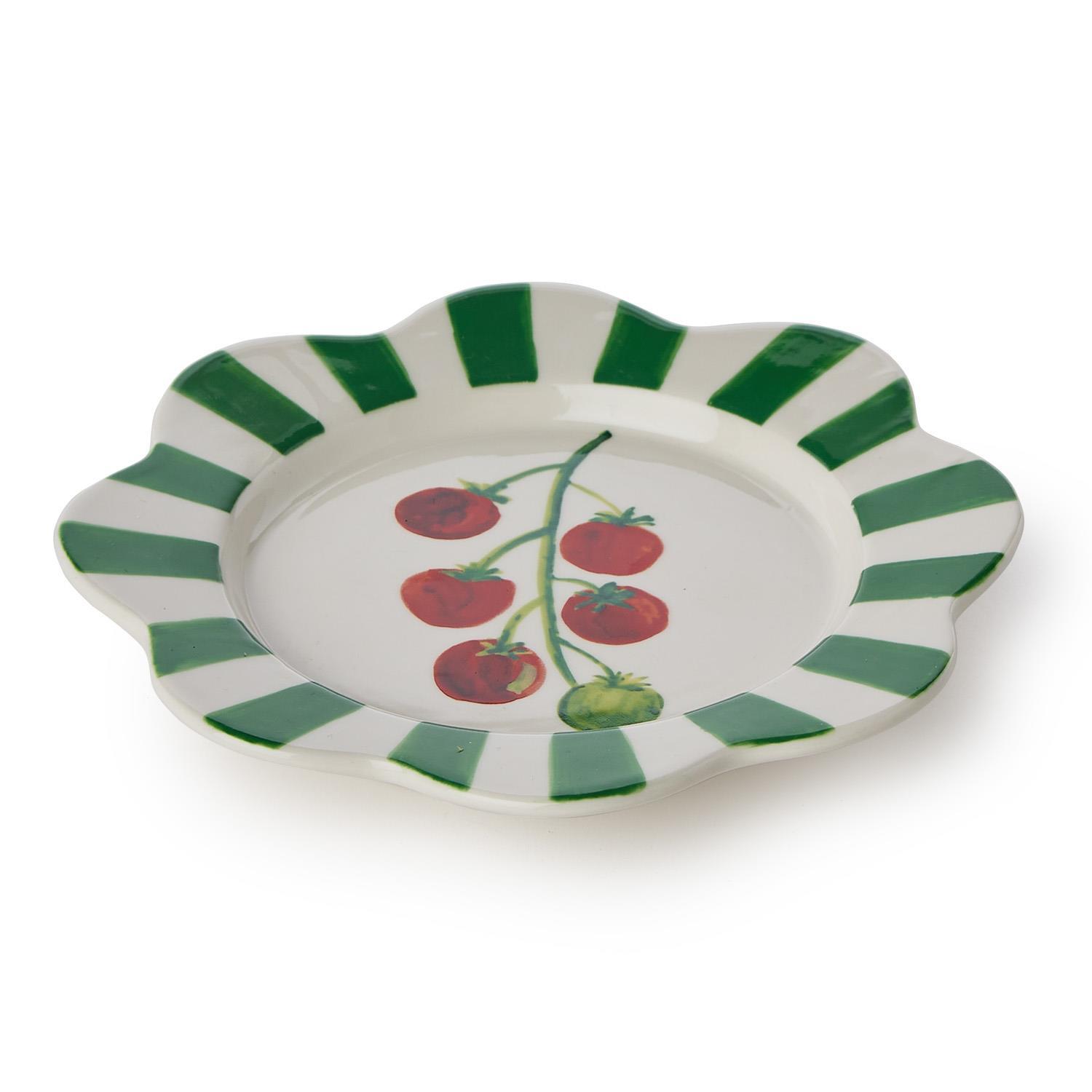 S/4 Vegetable Tidbit Plates