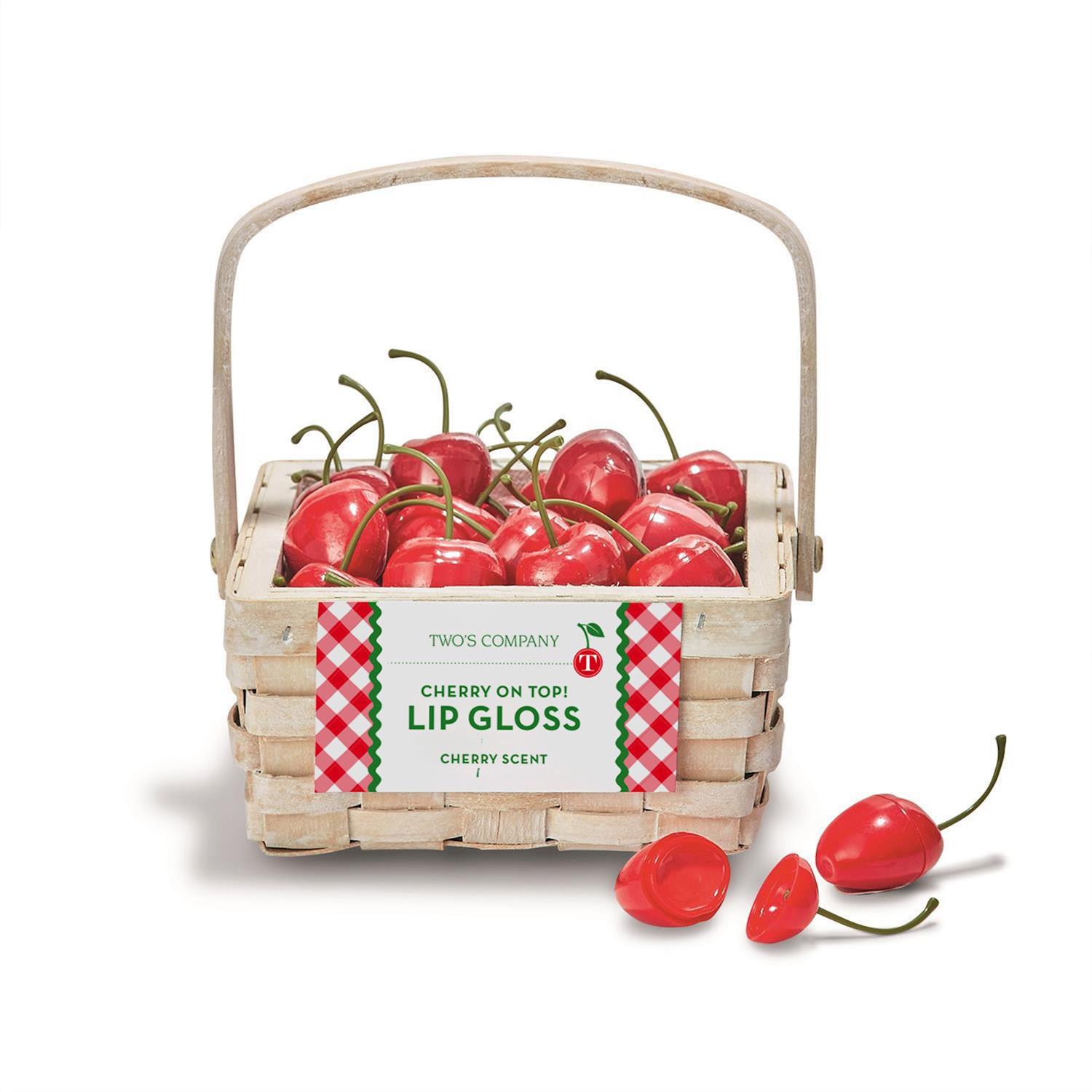 48 Pc Cherry Lip Gloss Un in Basket Display