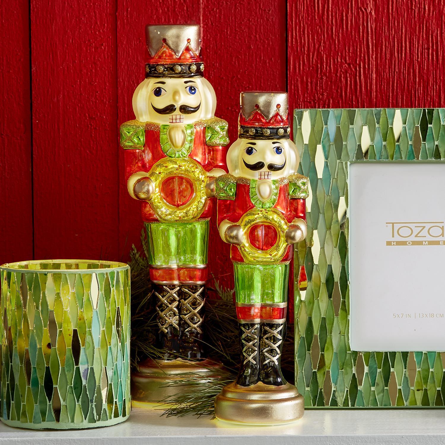 Set of 2 Light Up Nutcracker Soldier Incl 2 Sizes