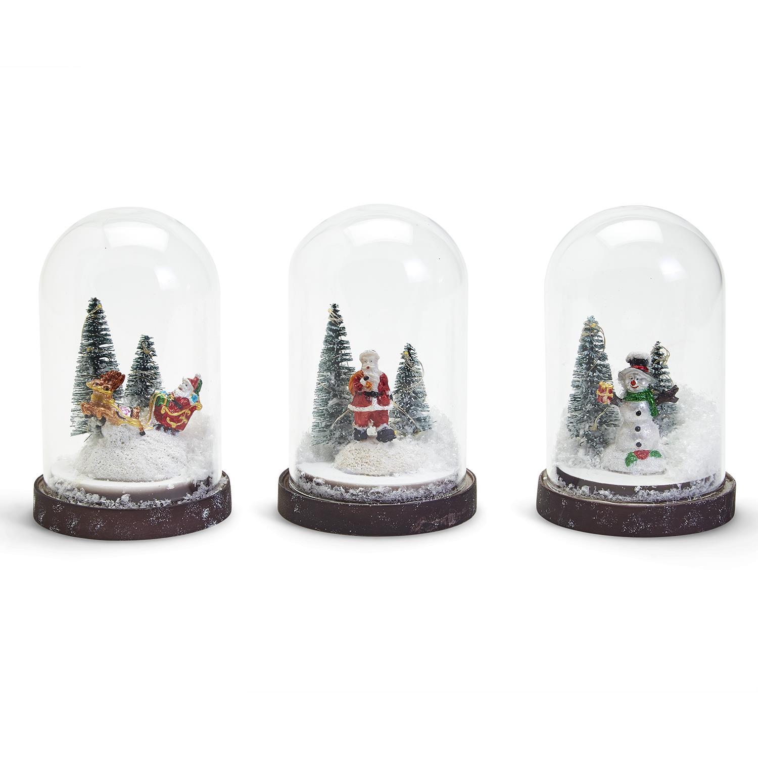 LED Light Up Snow globe Asst 3