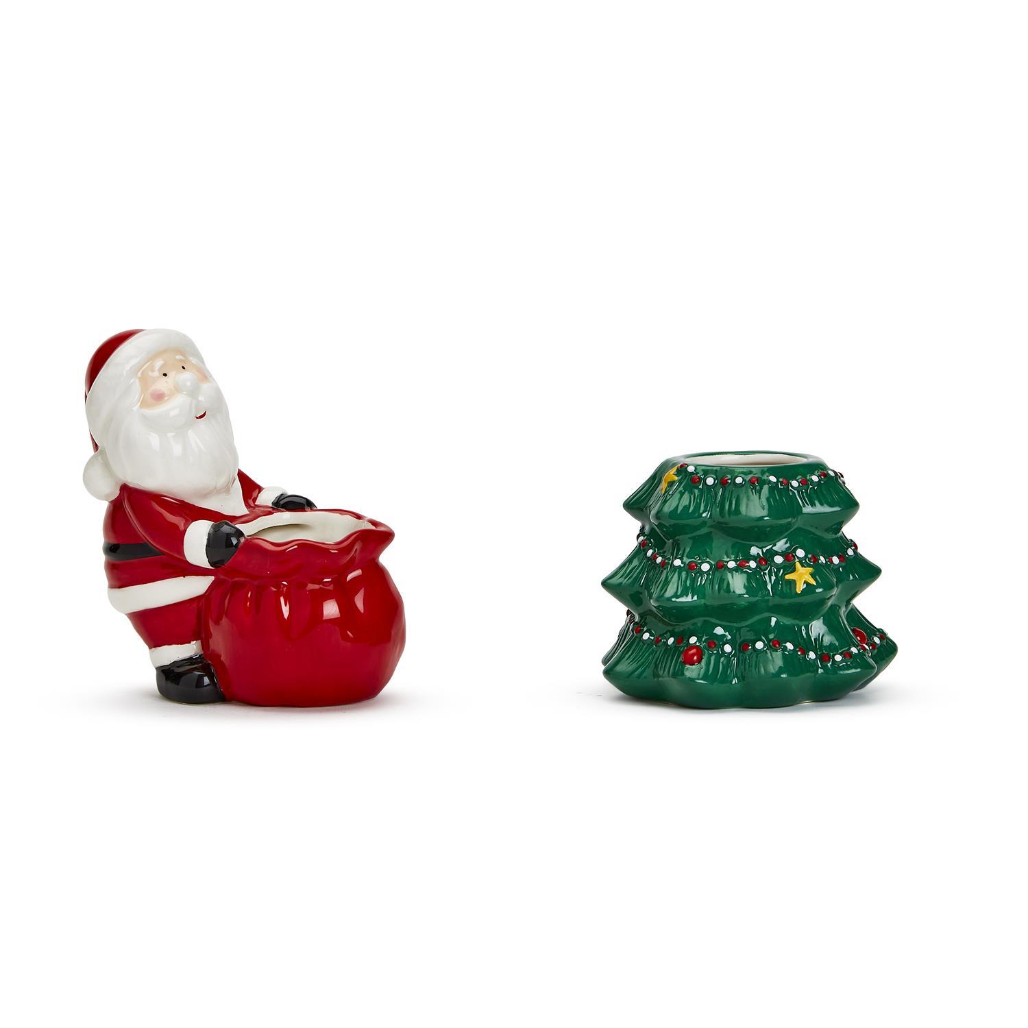 Festive Pick Holder with 20 Bamboo Picks Assorted 2 Designs