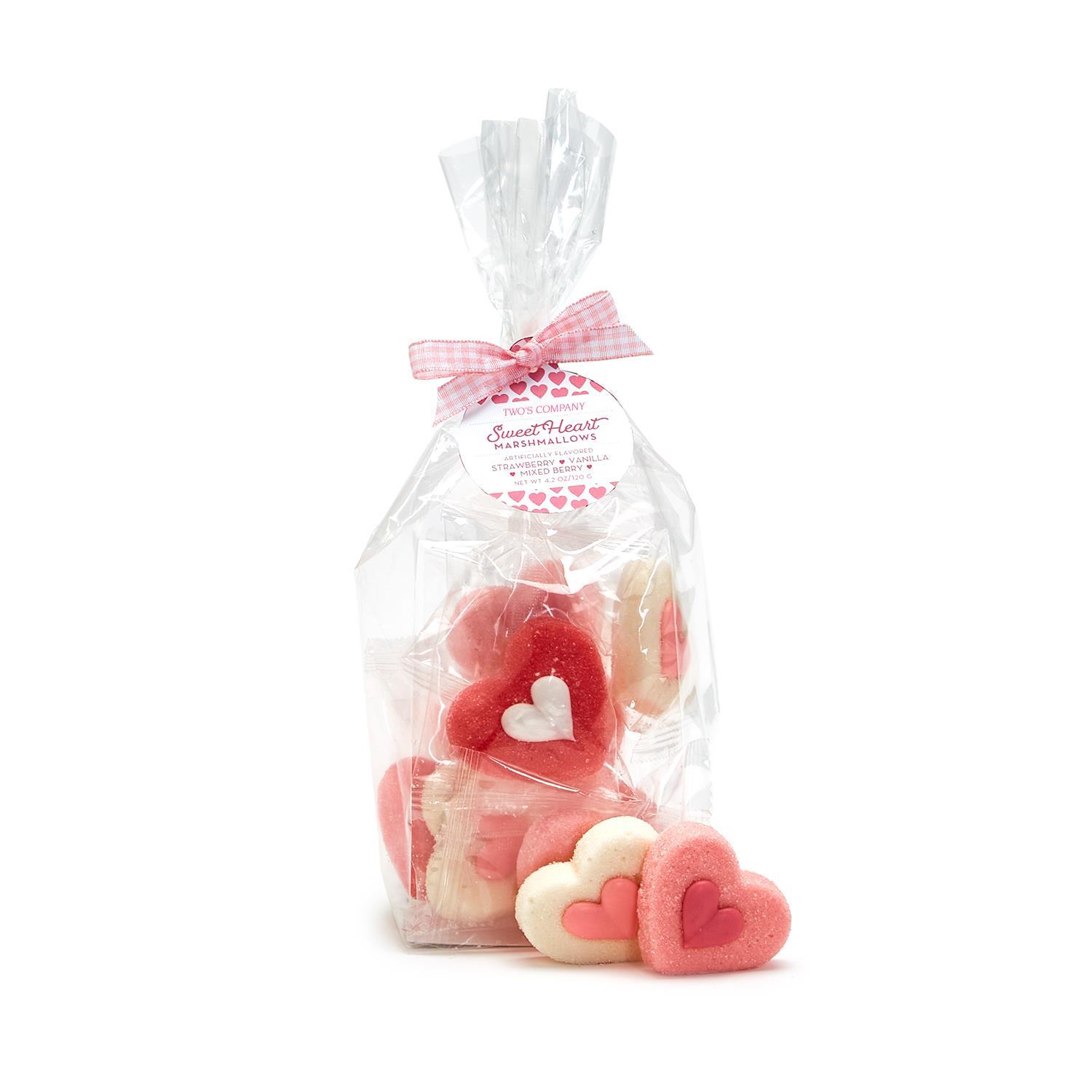 LOVE BY CHANCE & 2 MOONS 2 セット Sweet Hearts Marshmallow Candy in Gift Bag Includes 3 Colors/Flavors