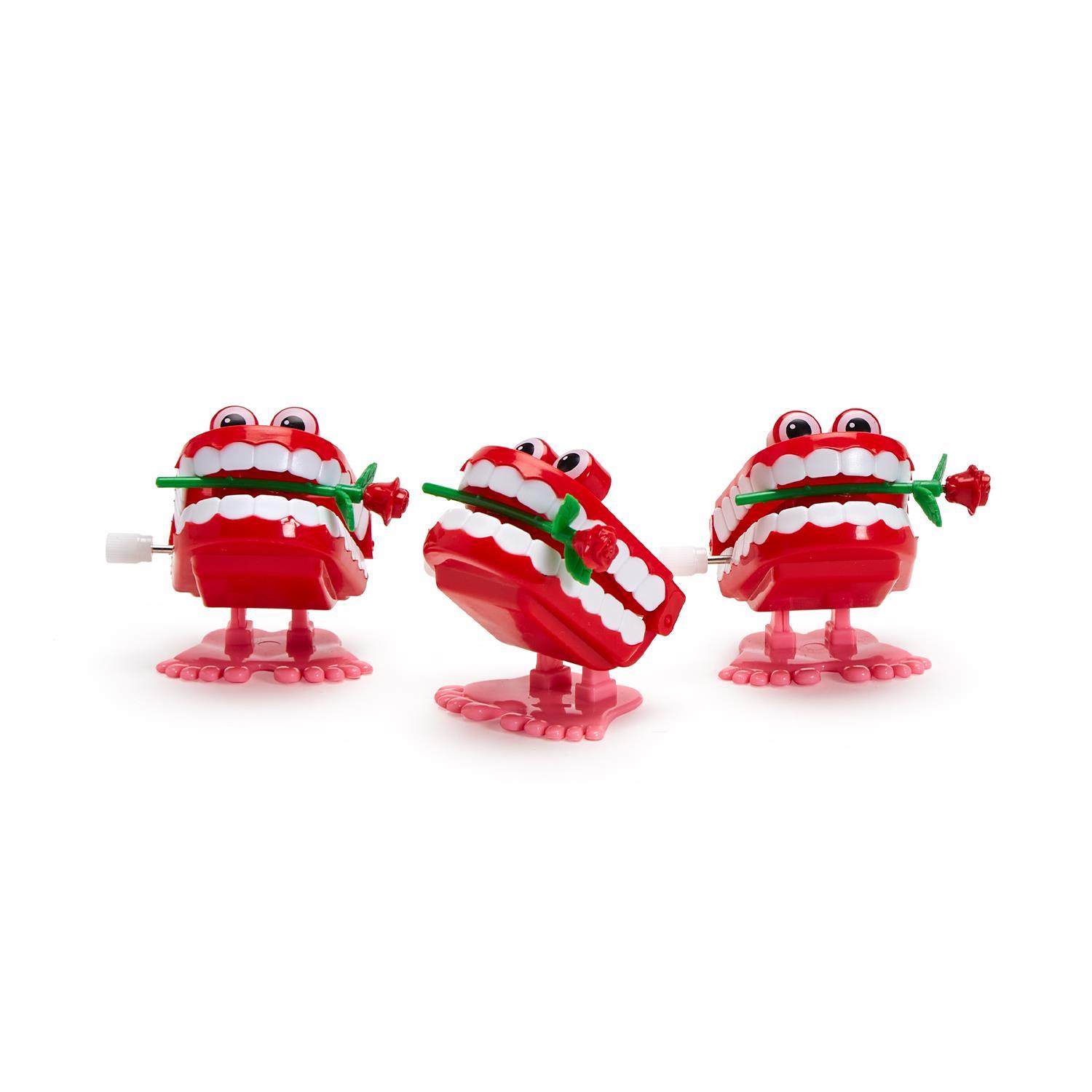 32 Pc Wind Up Chattering Teeth with Rose Un